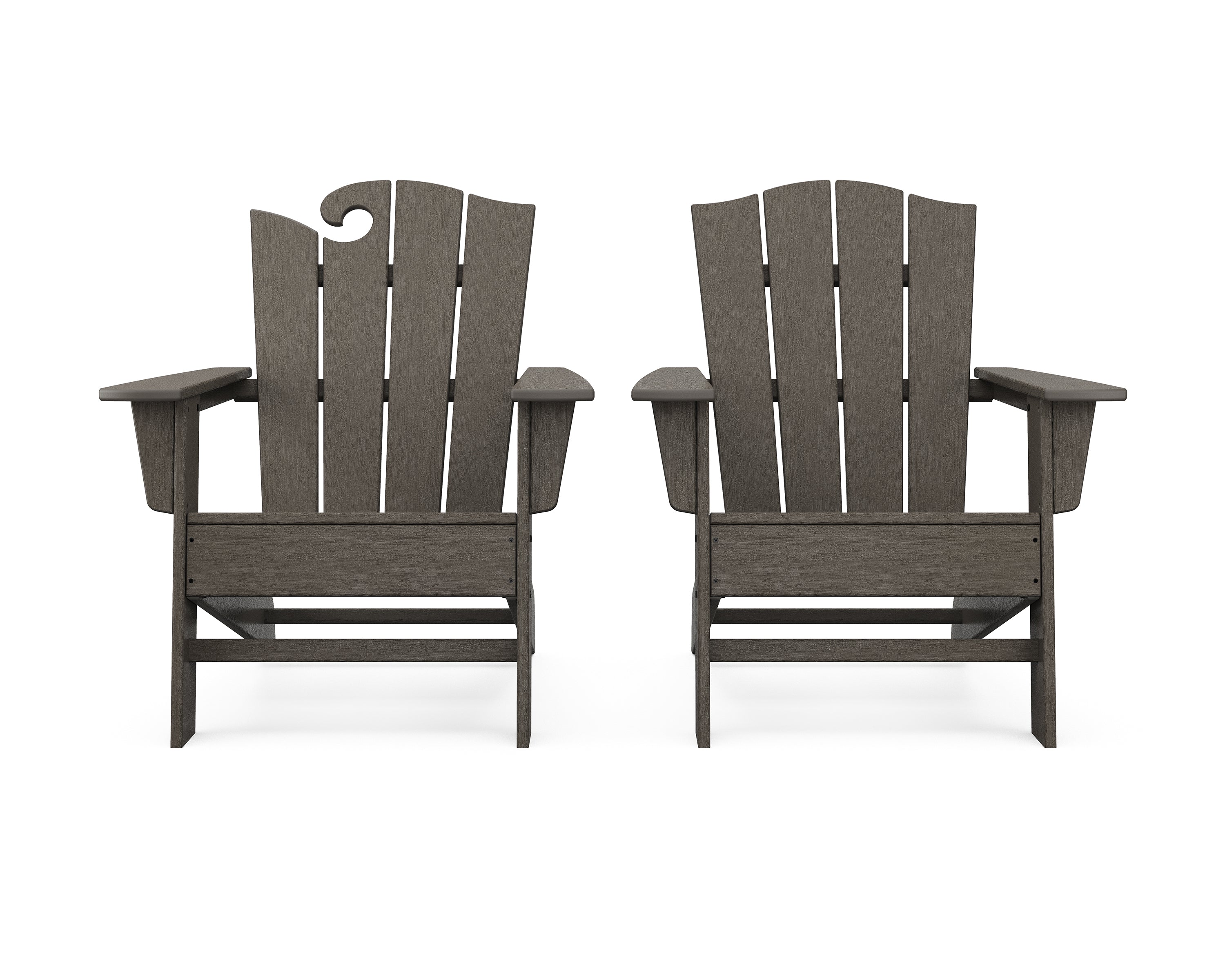 Wave 2-Piece Adirondack Chair Set with The Crest Chair 14