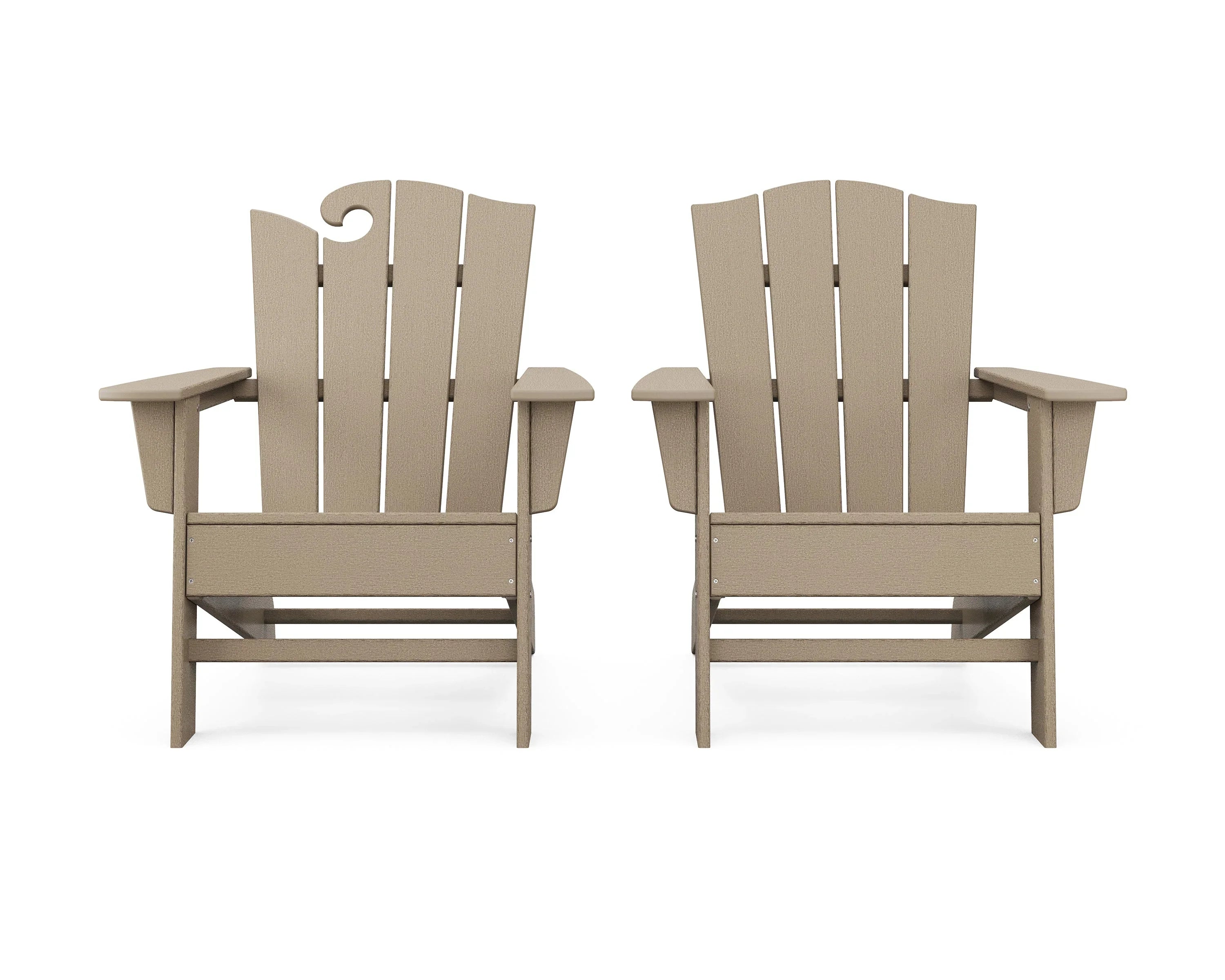 Wave 2-Piece Adirondack Chair Set with The Crest Chair 15