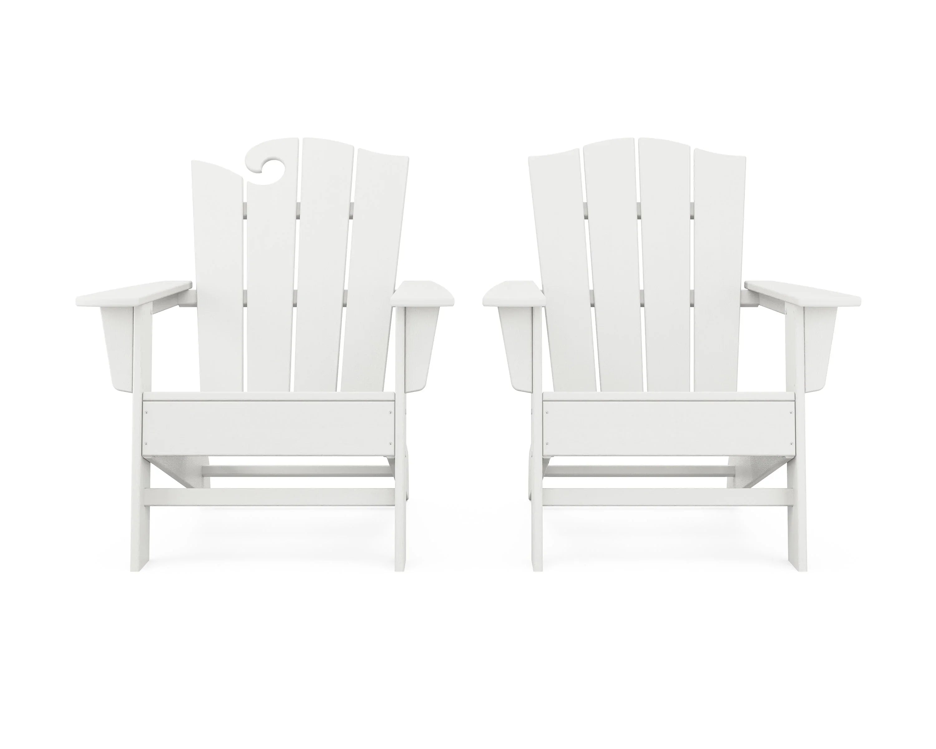 Wave 2-Piece Adirondack Chair Set with The Crest Chair 16