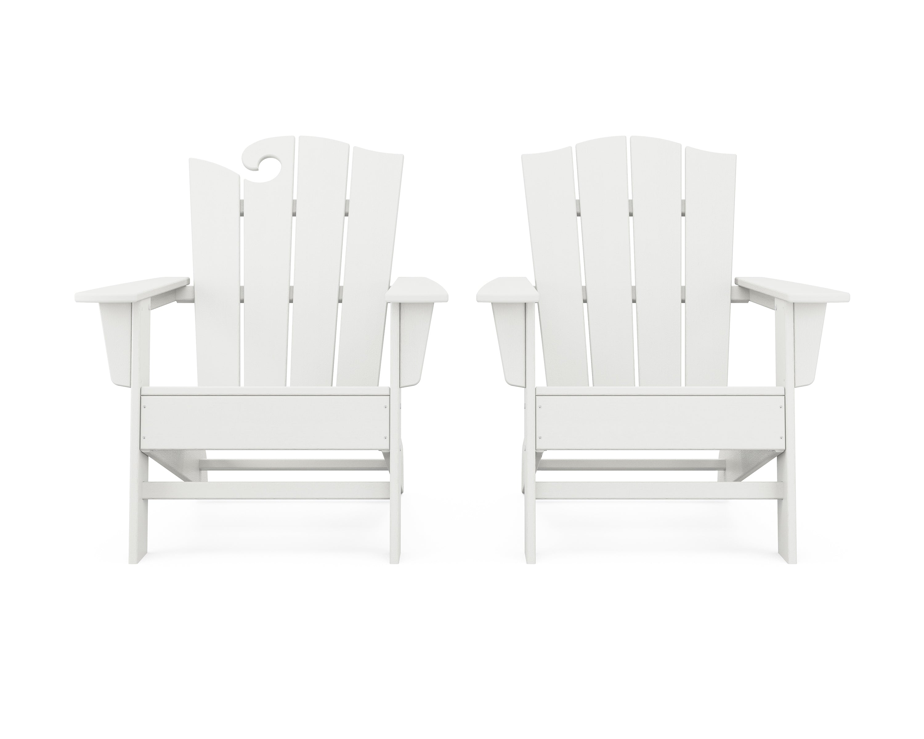 Wave 2-Piece Adirondack Chair Set with The Crest Chair 16