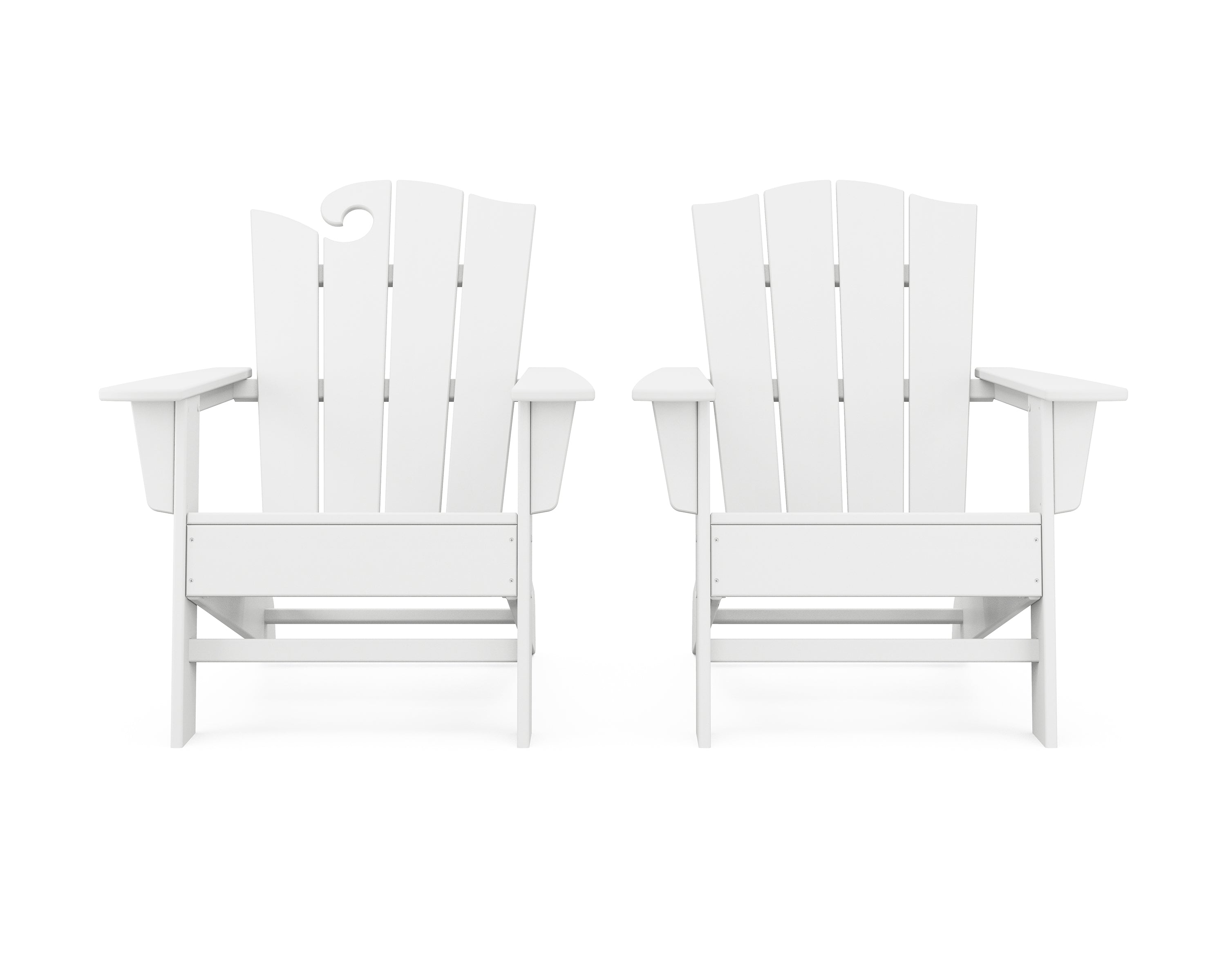 Wave 2-Piece Adirondack Chair Set with The Crest Chair 6