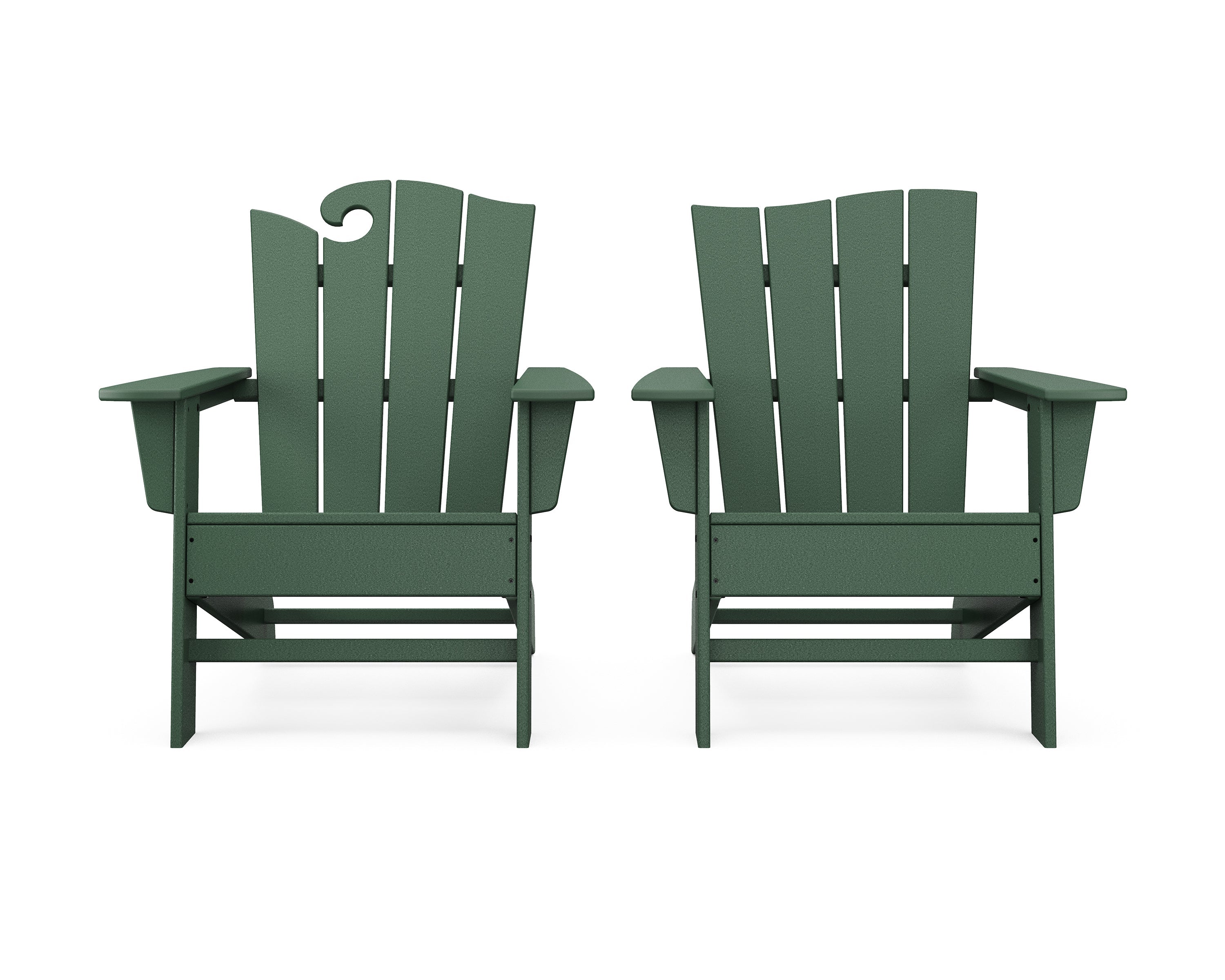 Wave 2-Piece Adirondack Set with The Wave Chair Left 2