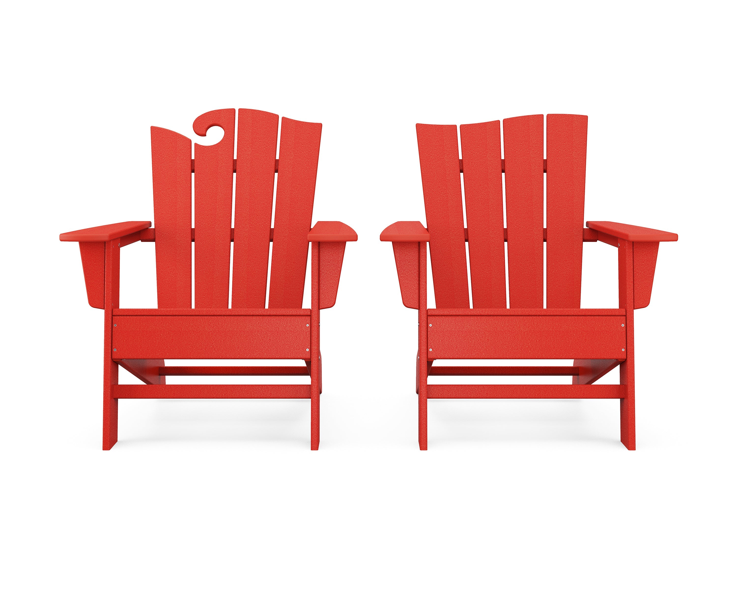 Wave 2-Piece Adirondack Set with The Wave Chair Left 12