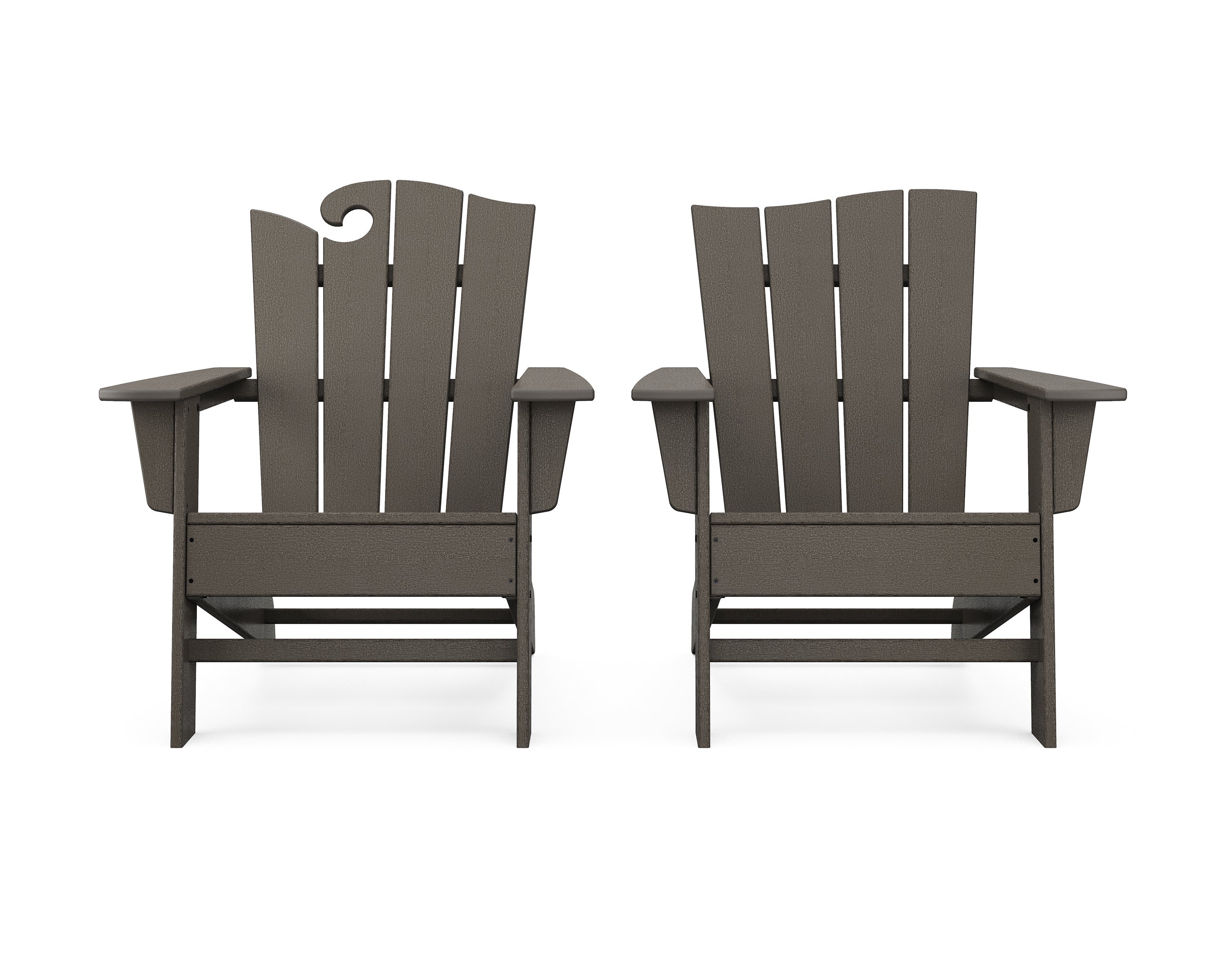 Wave 2-Piece Adirondack Set with The Wave Chair Left 14