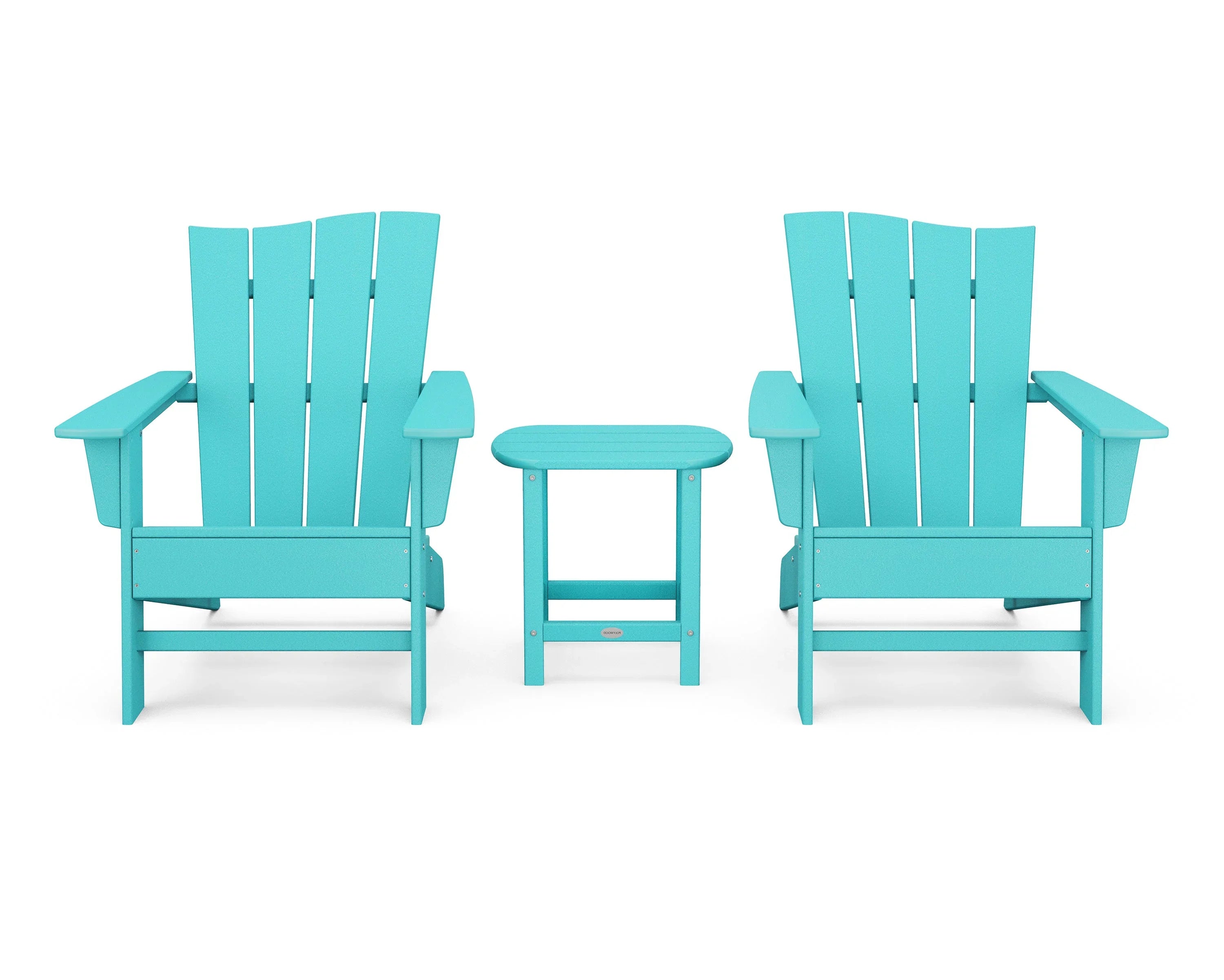 Wave 3-Piece Adirondack Chair Set 7