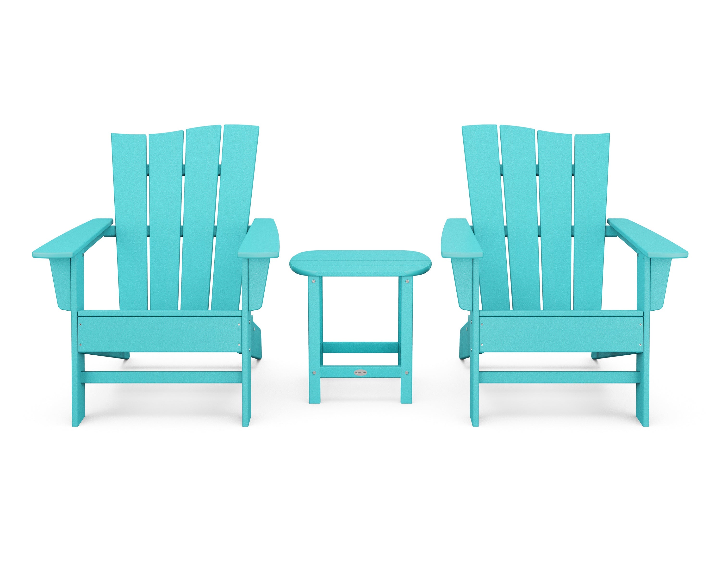 Wave 3-Piece Adirondack Chair Set 7