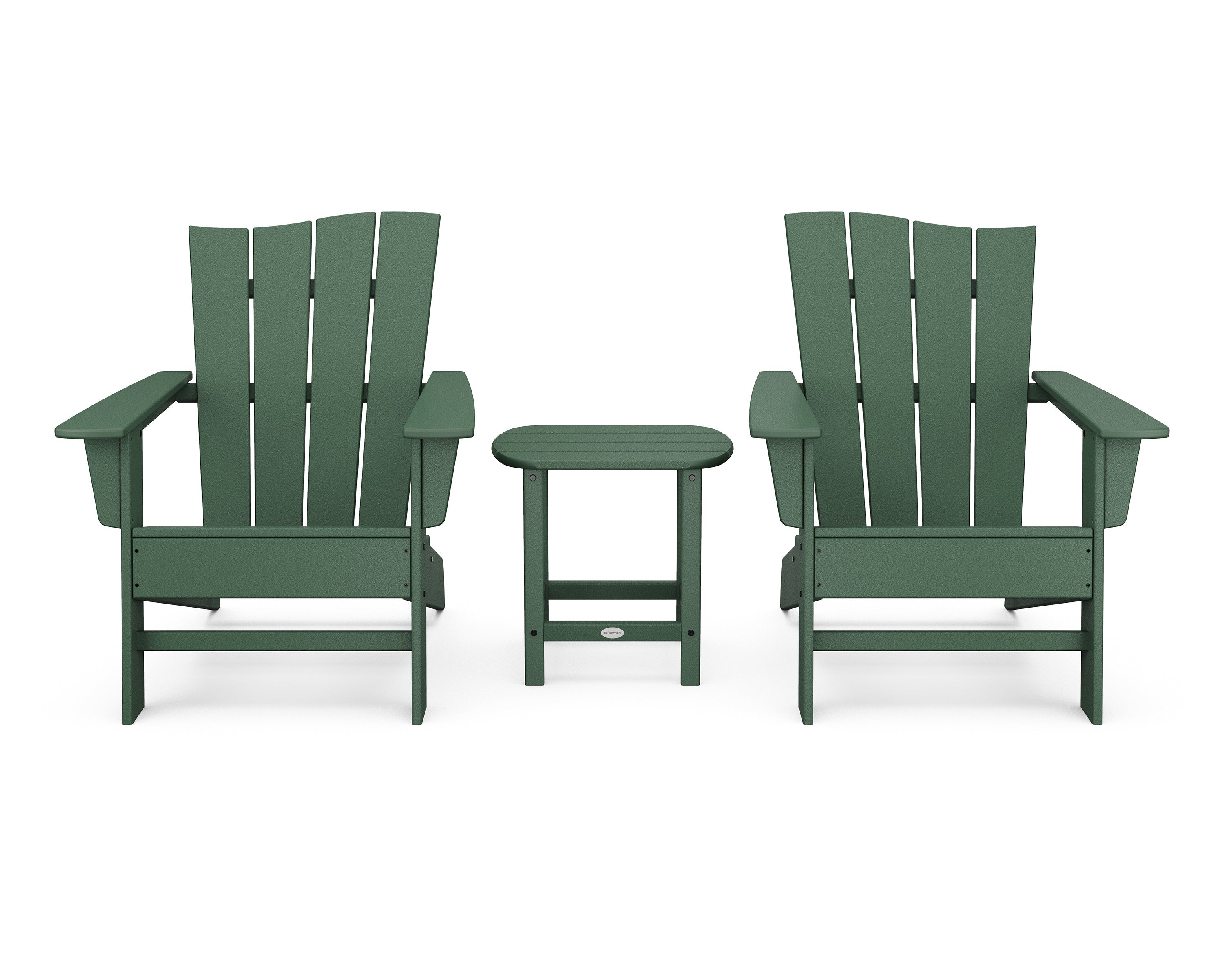 Wave 3-Piece Adirondack Chair Set 2