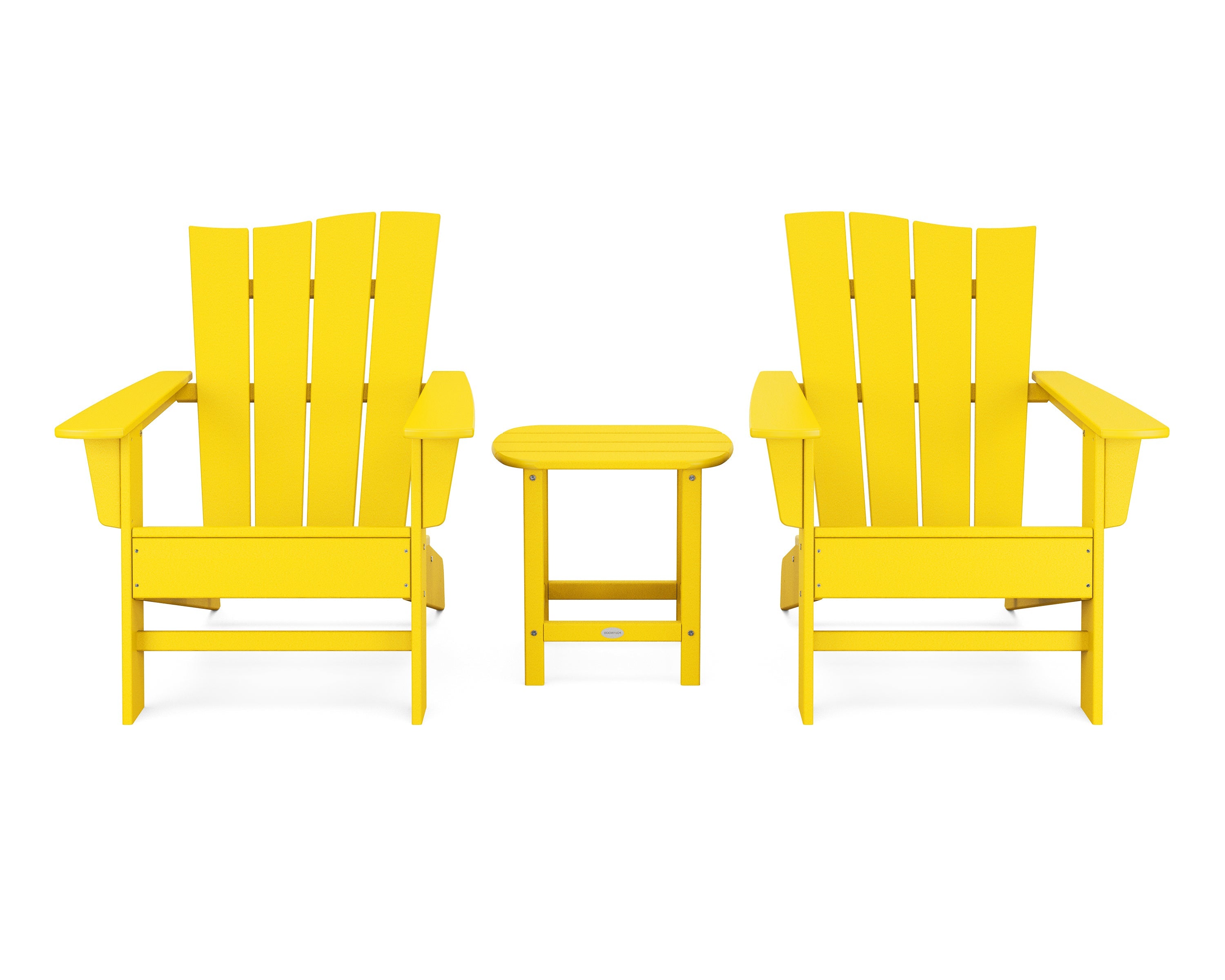 Wave 3-Piece Adirondack Chair Set 8