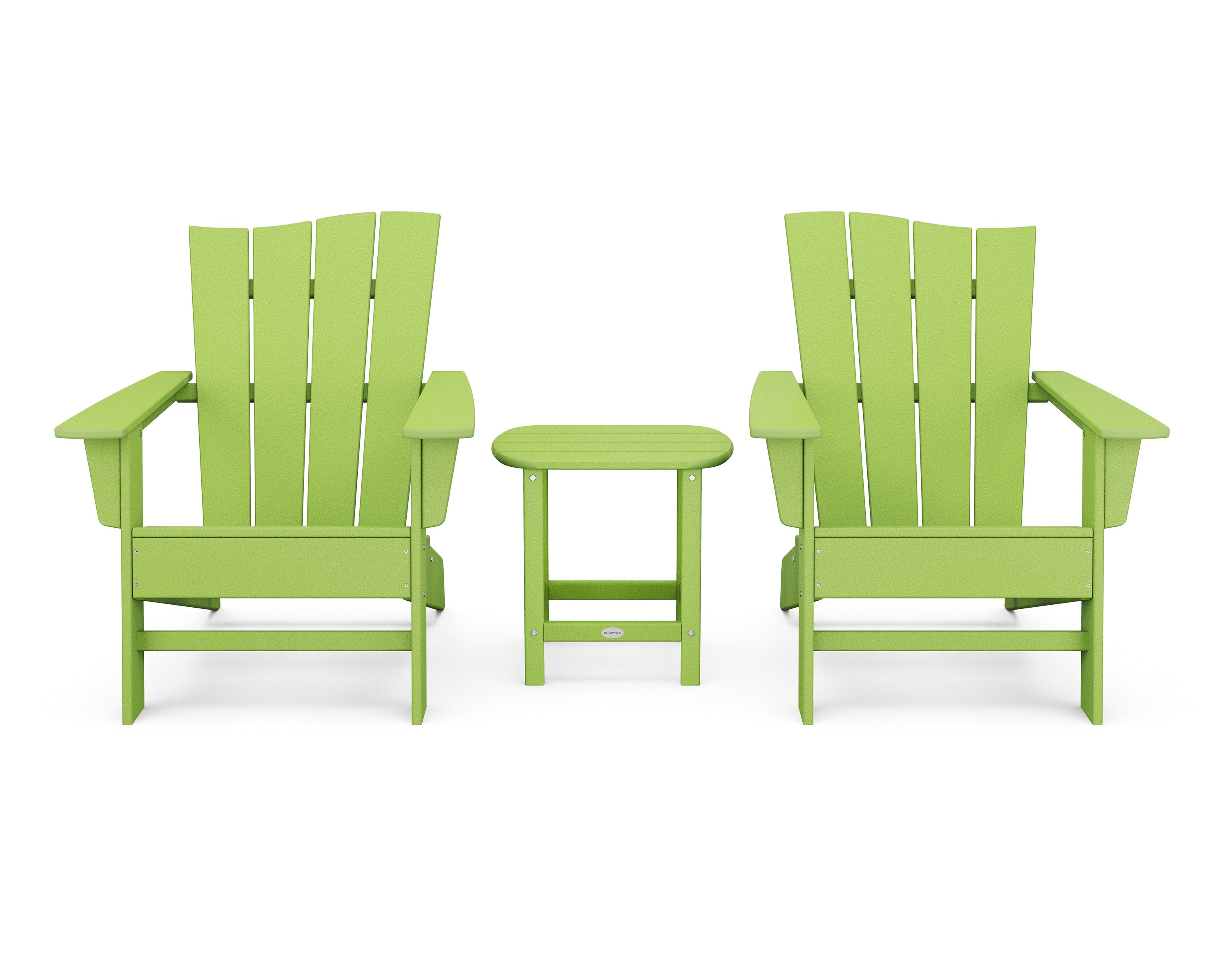 Wave 3-Piece Adirondack Chair Set 9