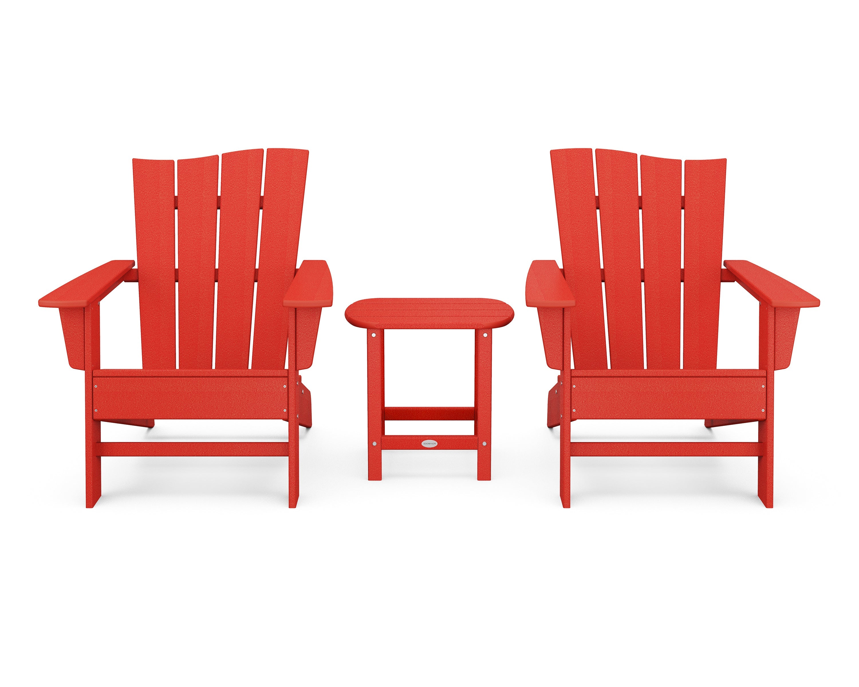 Wave 3-Piece Adirondack Chair Set 12