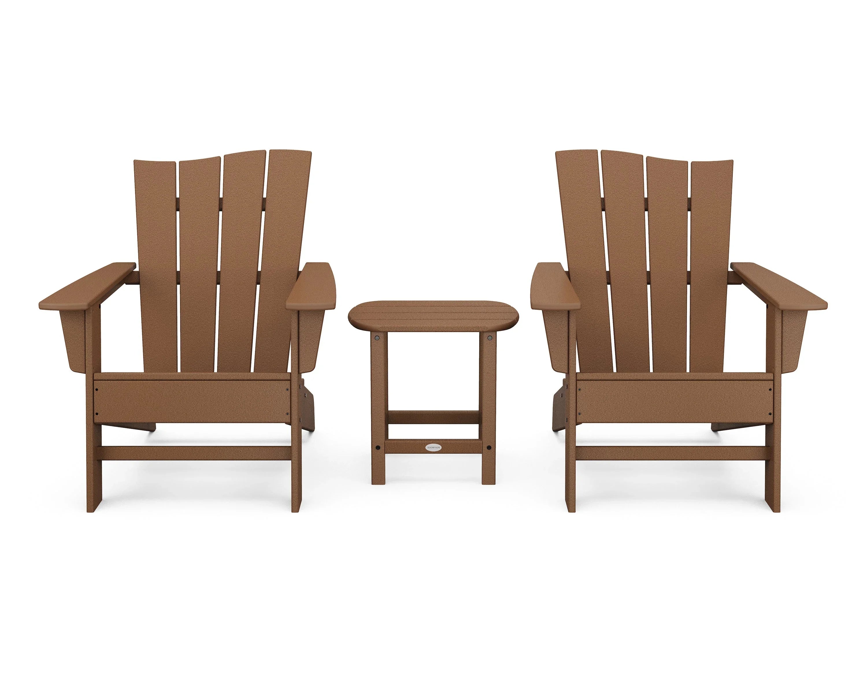 Wave 3-Piece Adirondack Chair Set 4