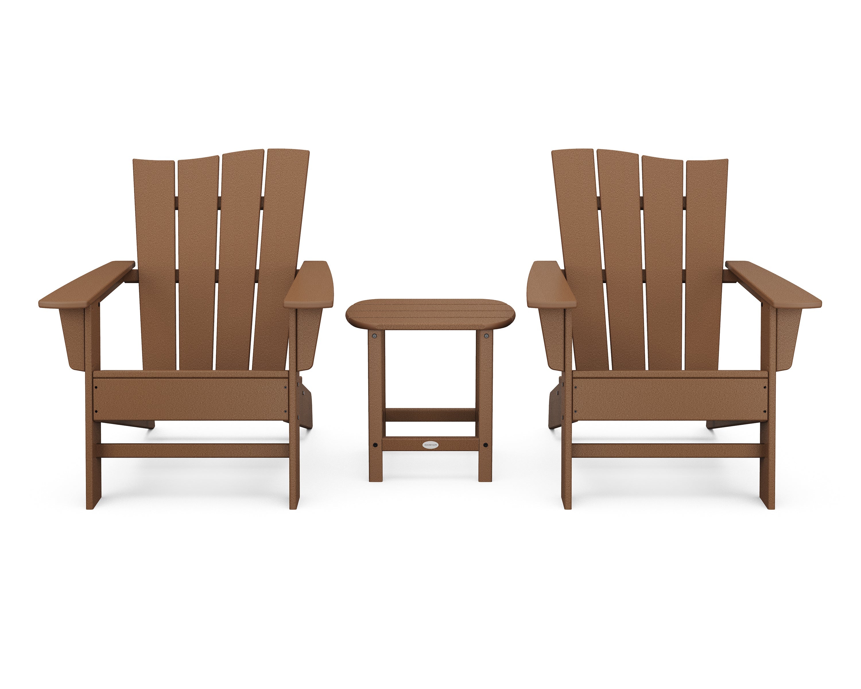 Wave 3-Piece Adirondack Chair Set 4