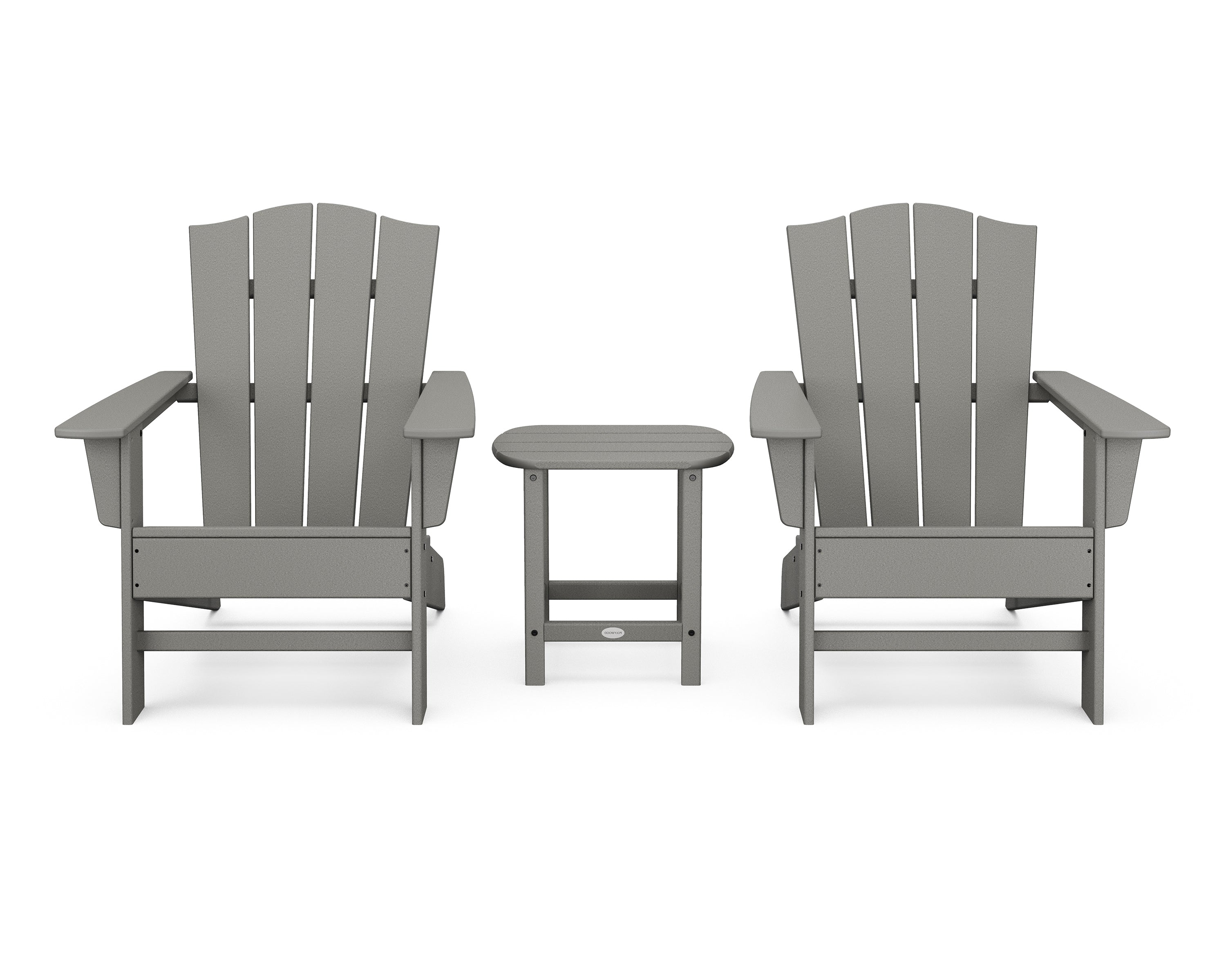 Wave 3-Piece Adirondack Chair Set with The Crest Chairs 1