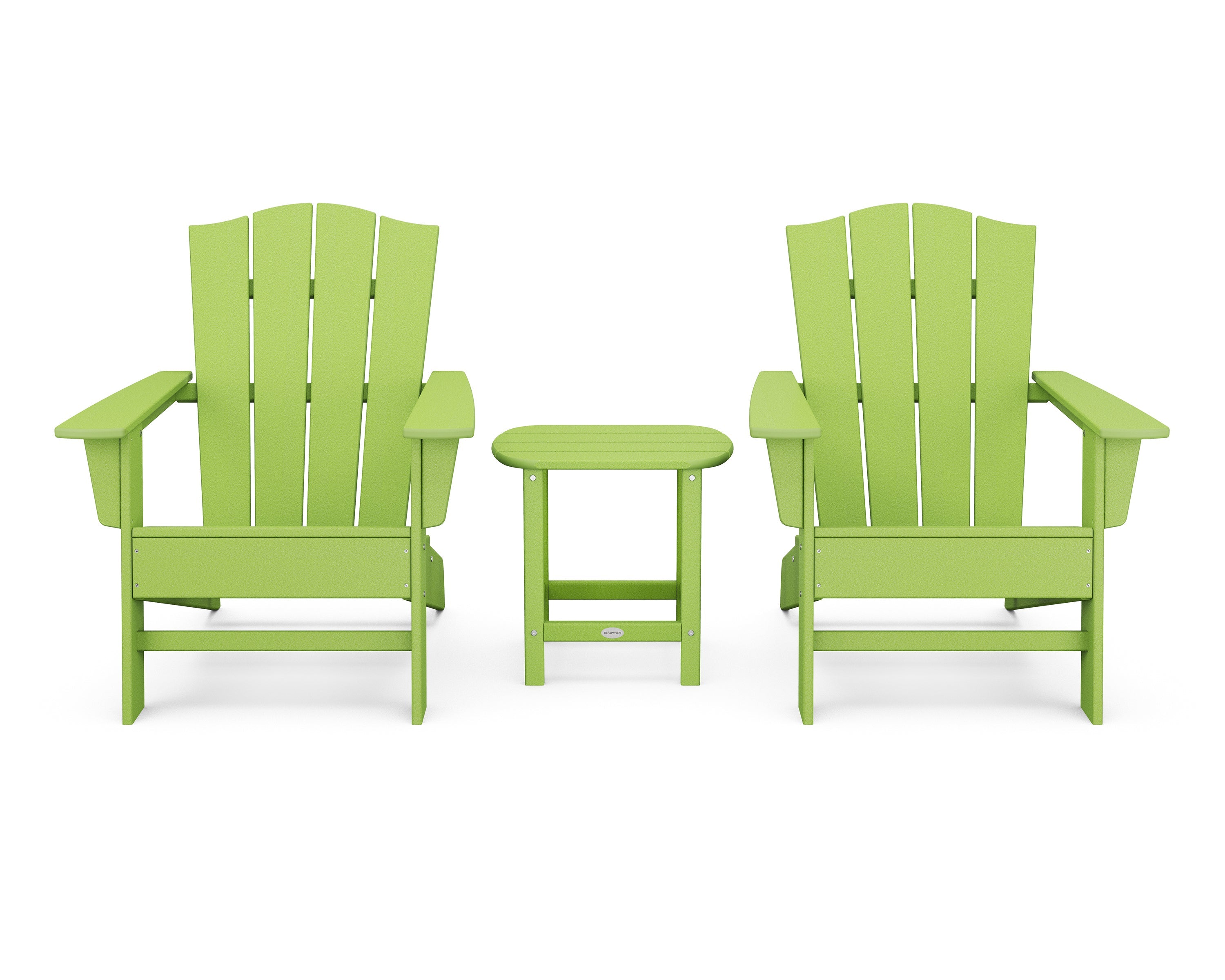 Wave 3-Piece Adirondack Chair Set with The Crest Chairs 9