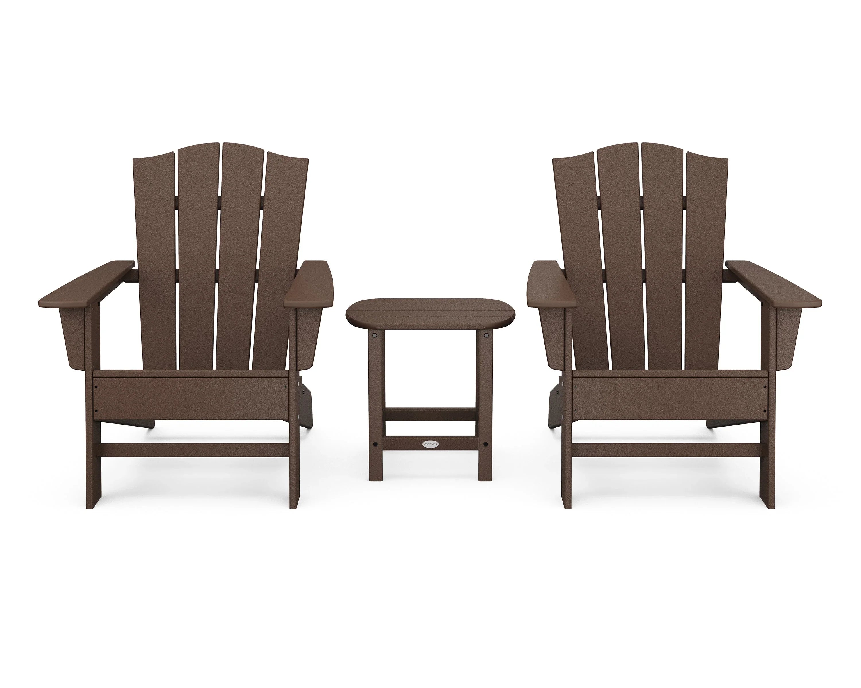 Wave 3-Piece Adirondack Chair Set with The Crest Chairs 3