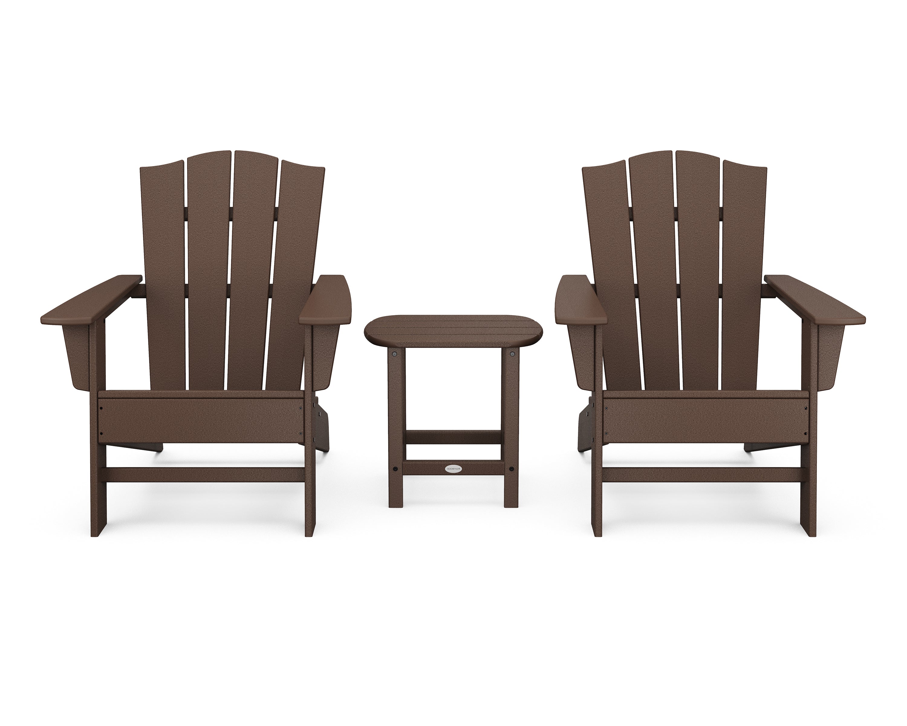 Wave 3-Piece Adirondack Chair Set with The Crest Chairs 3