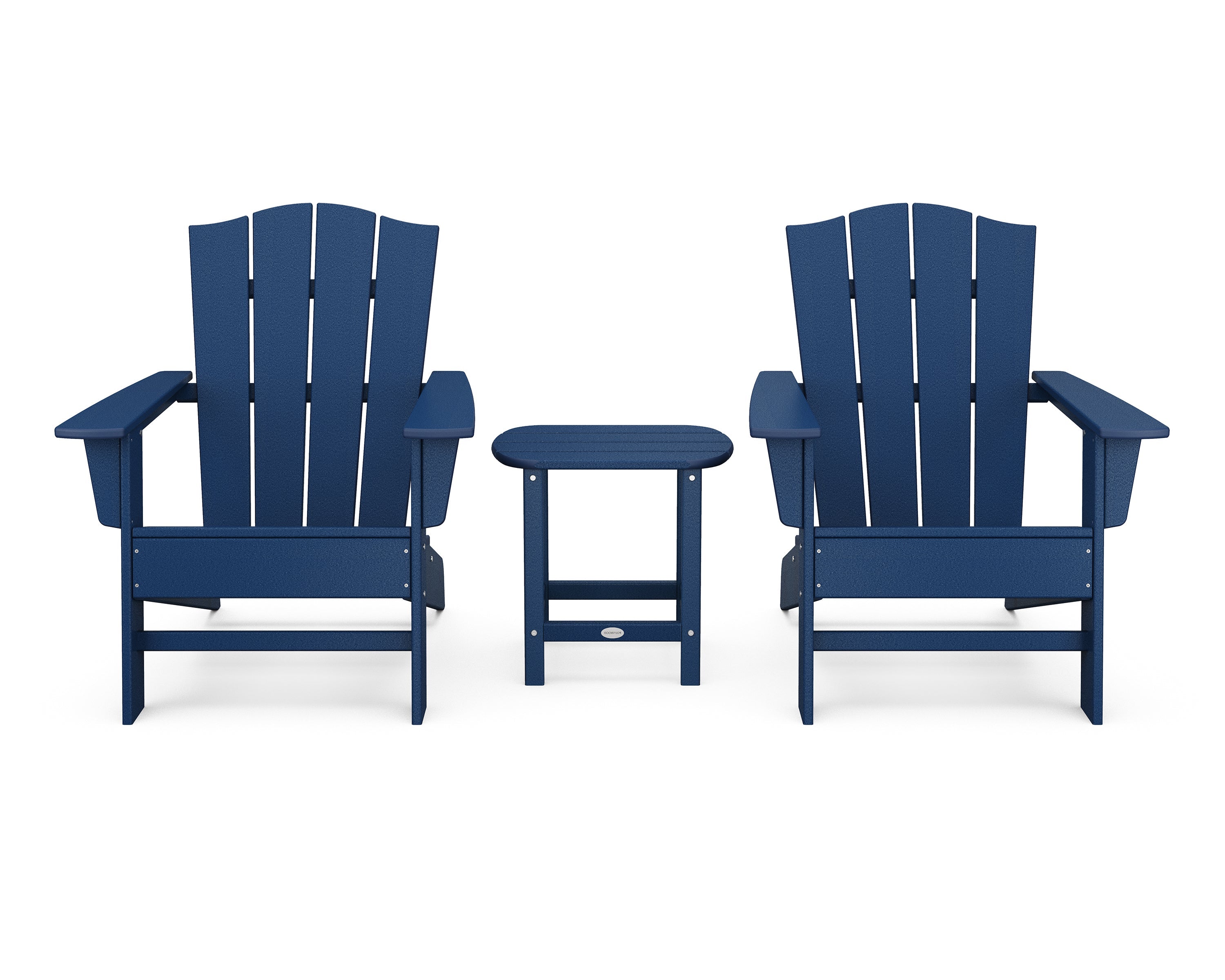 Wave 3-Piece Adirondack Chair Set with The Crest Chairs 10