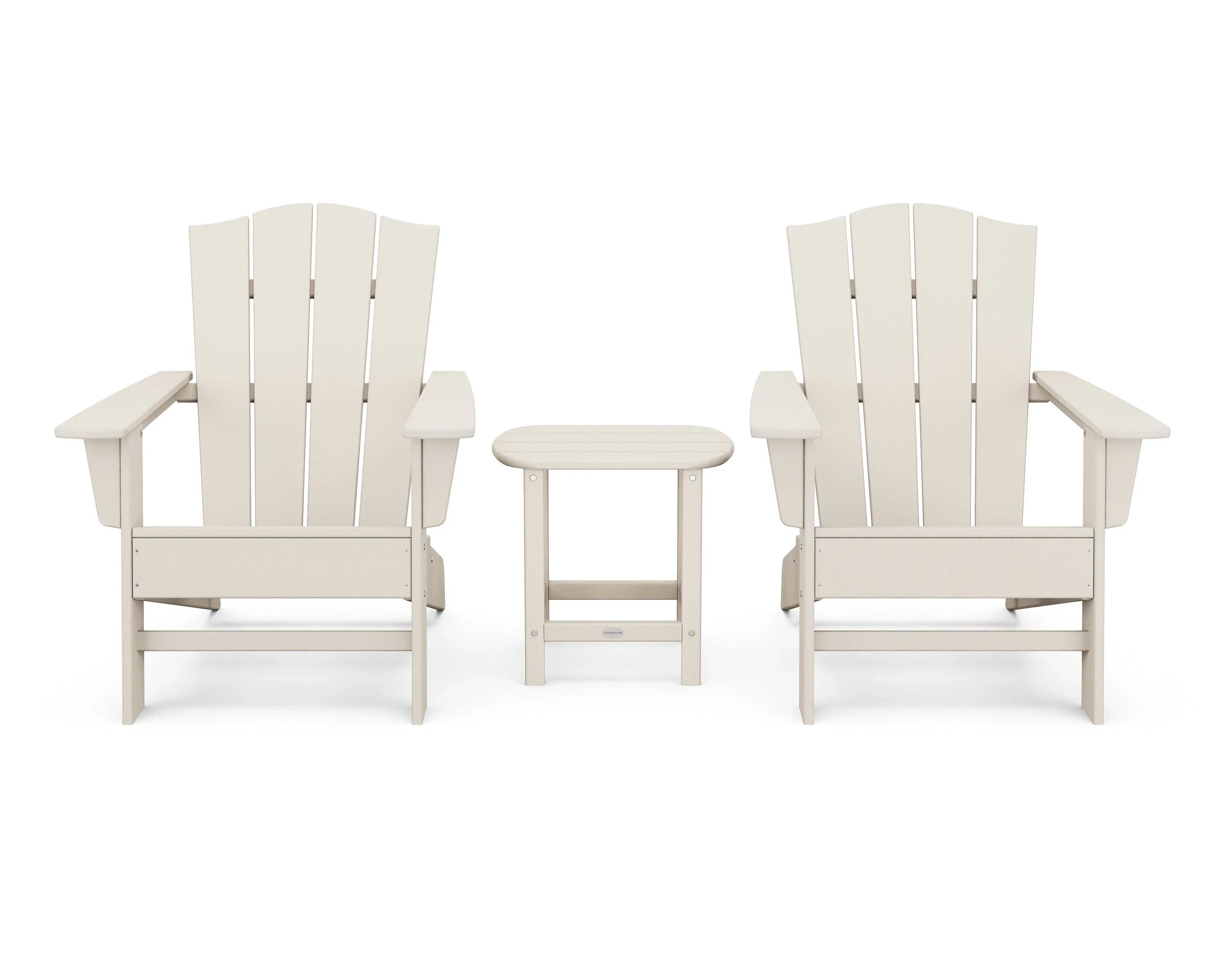 Wave 3-Piece Adirondack Chair Set with The Crest Chairs 5
