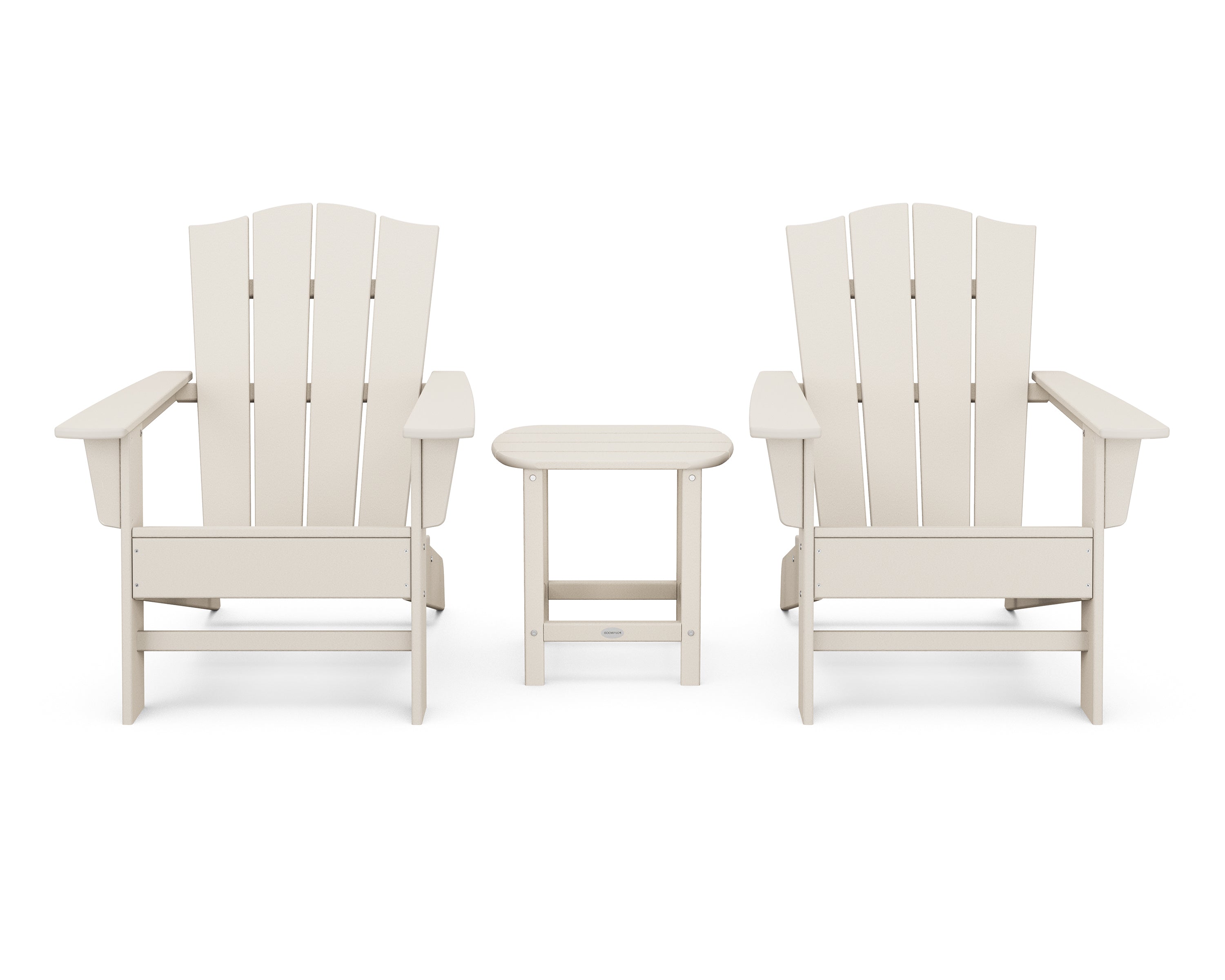 Wave 3-Piece Adirondack Chair Set with The Crest Chairs 5