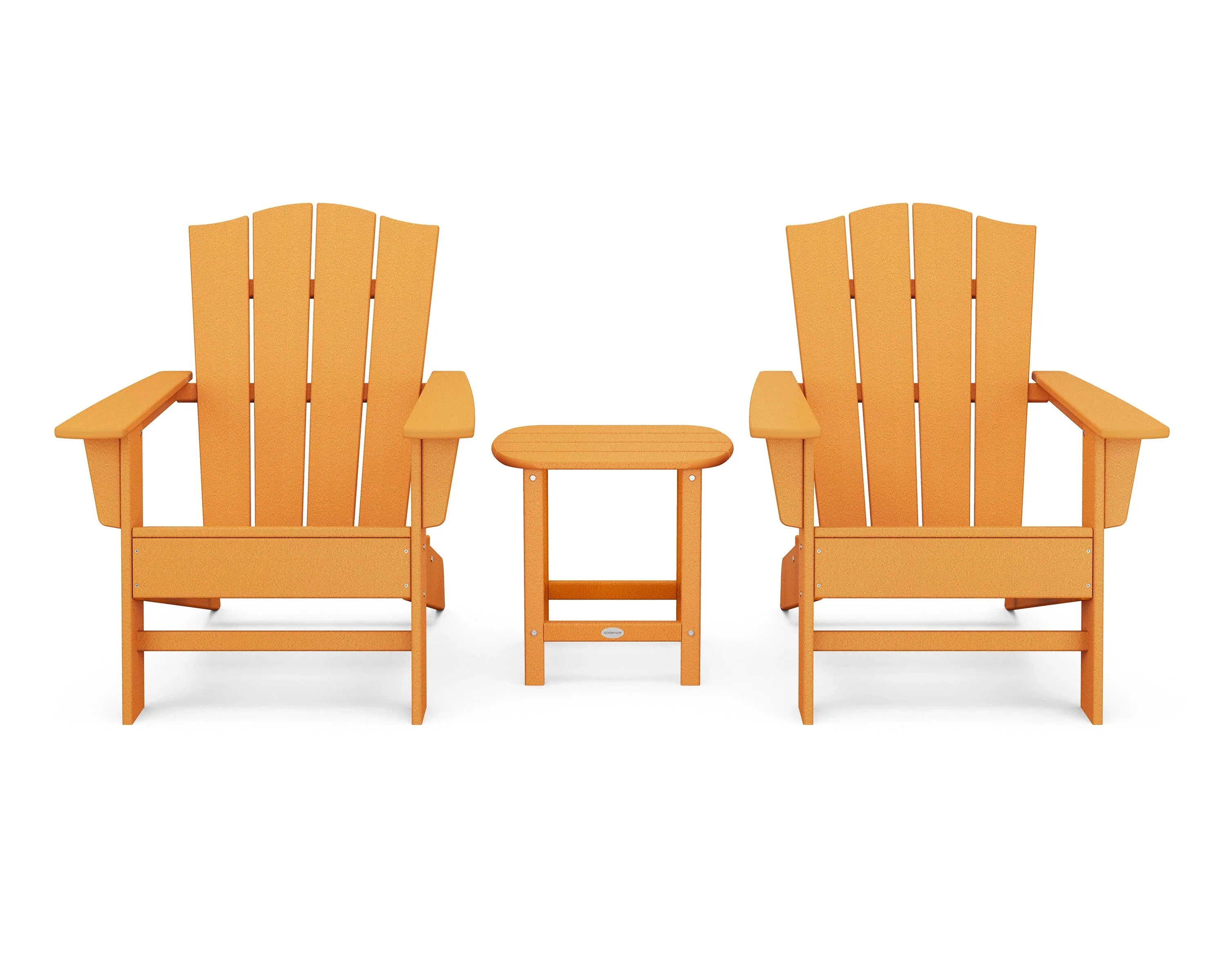 Wave 3-Piece Adirondack Chair Set with The Crest Chairs 13