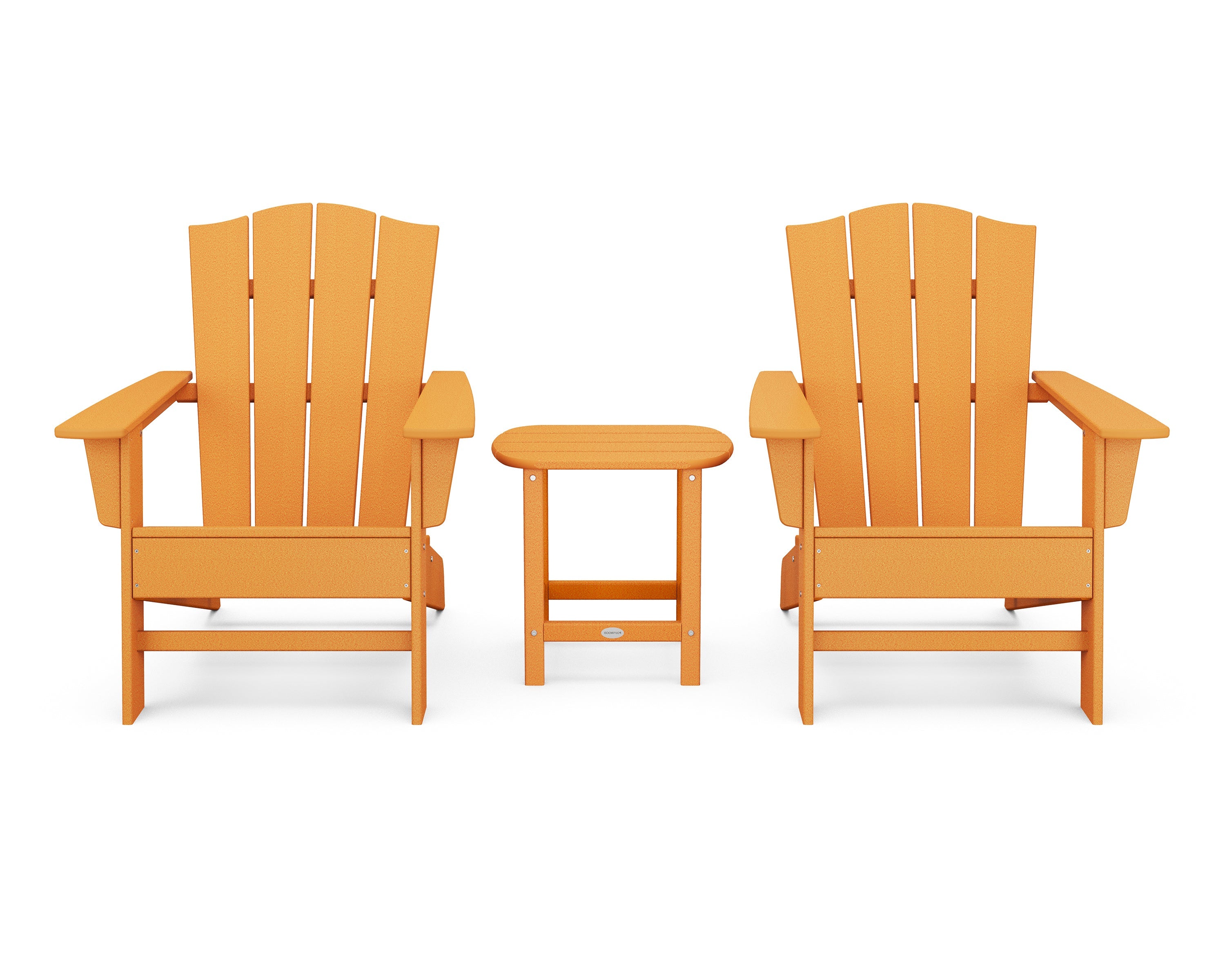 Wave 3-Piece Adirondack Chair Set with The Crest Chairs 13