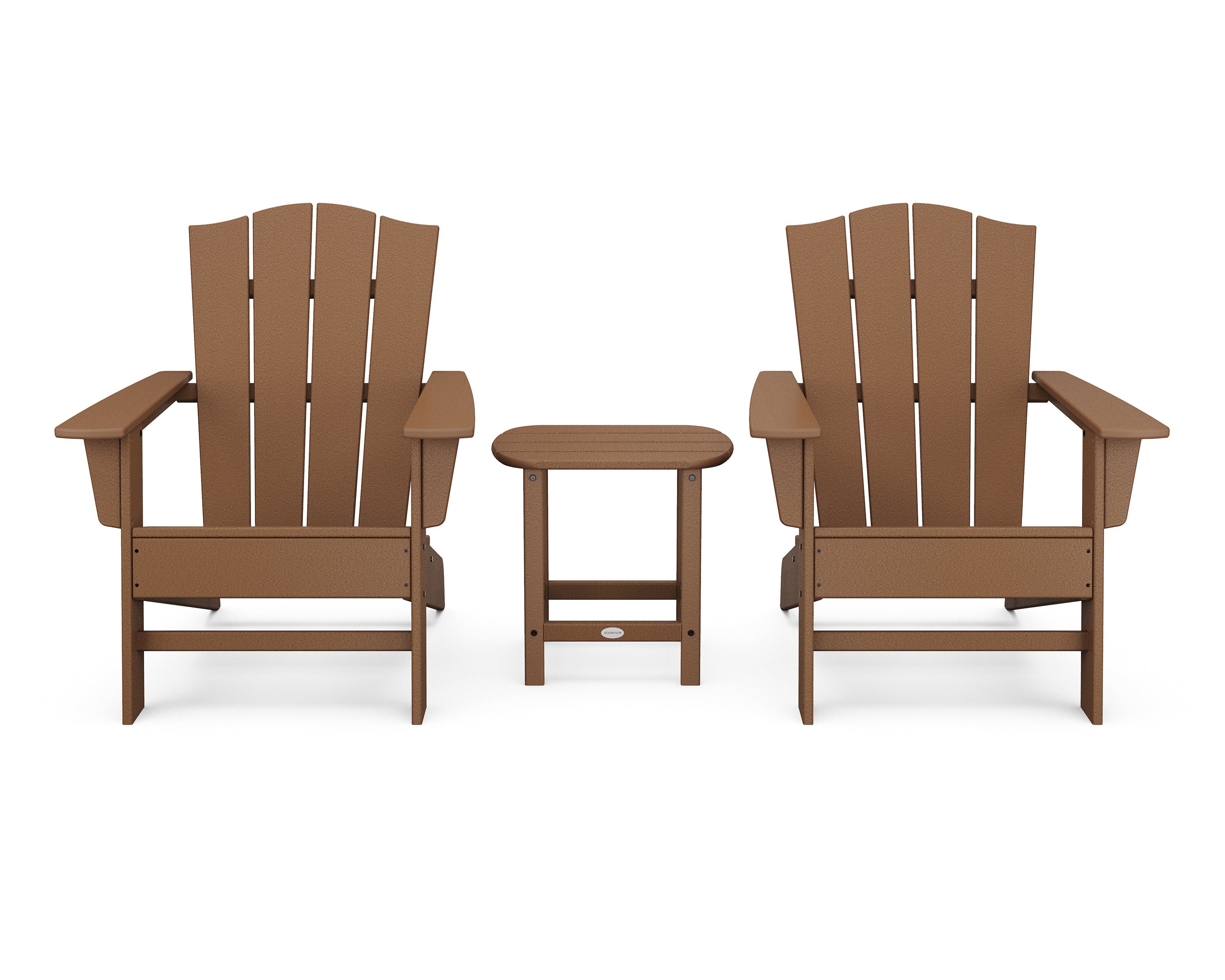Wave 3-Piece Adirondack Chair Set with The Crest Chairs 4
