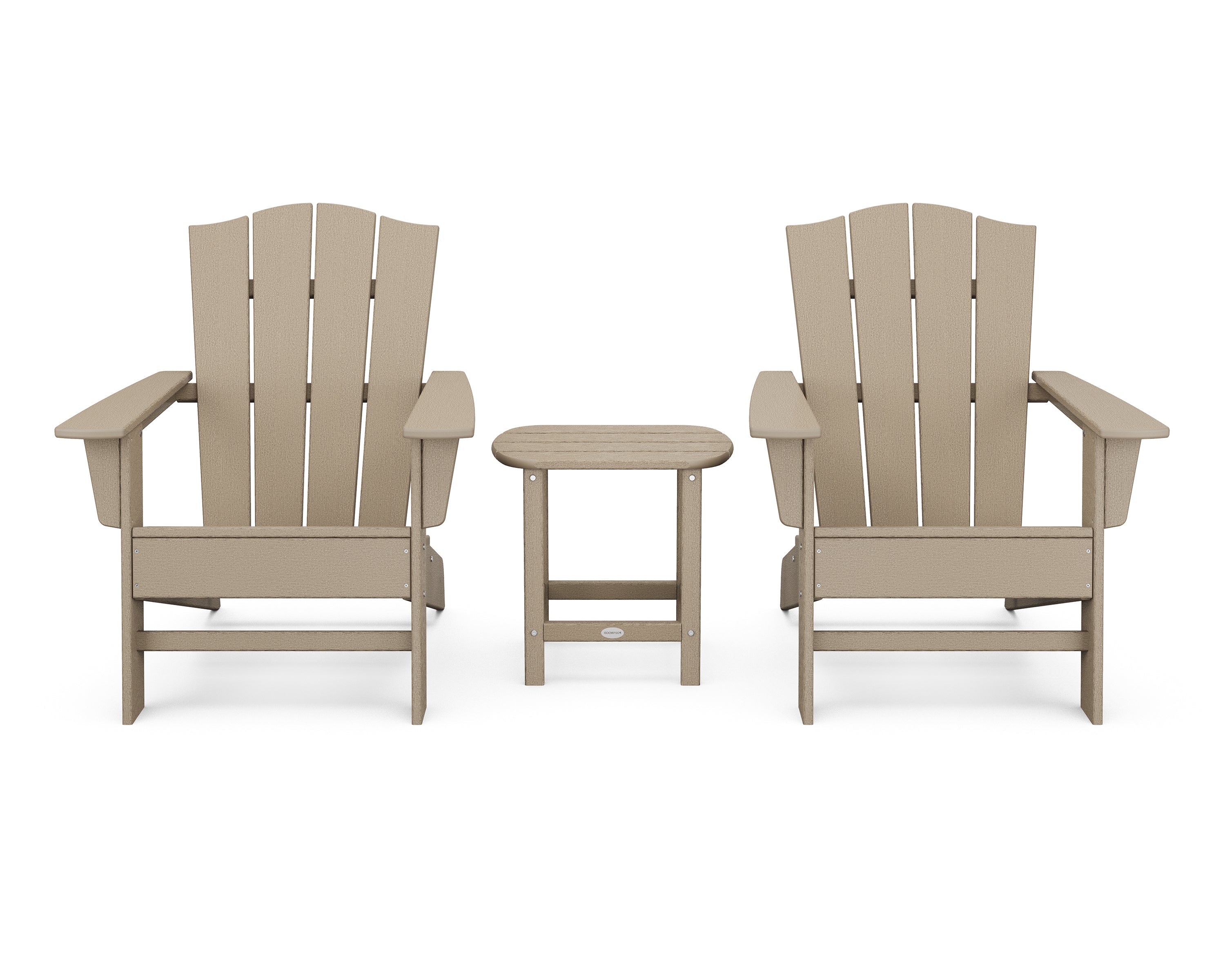 Wave 3-Piece Adirondack Chair Set with The Crest Chairs 15