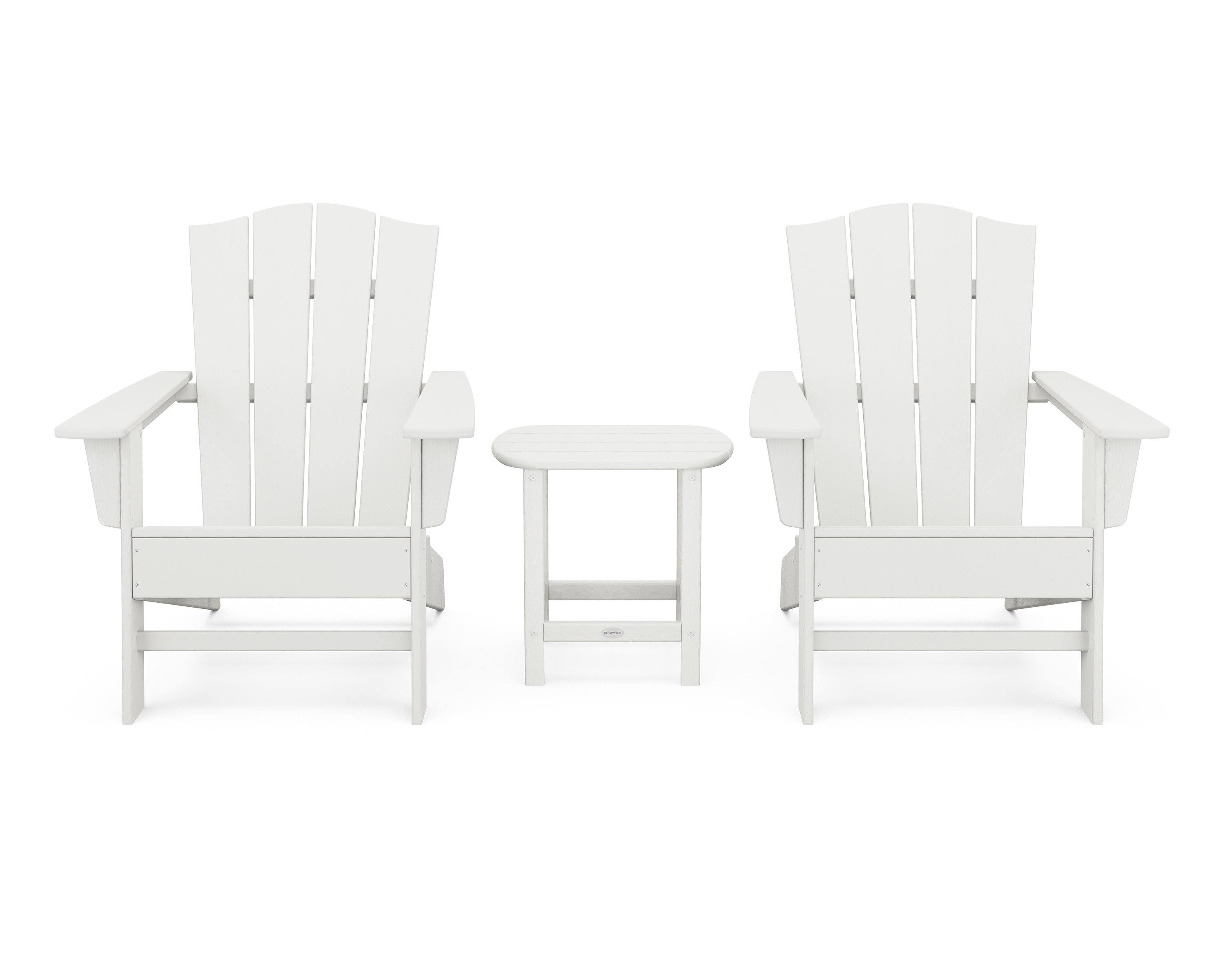 Wave 3-Piece Adirondack Chair Set with The Crest Chairs 16