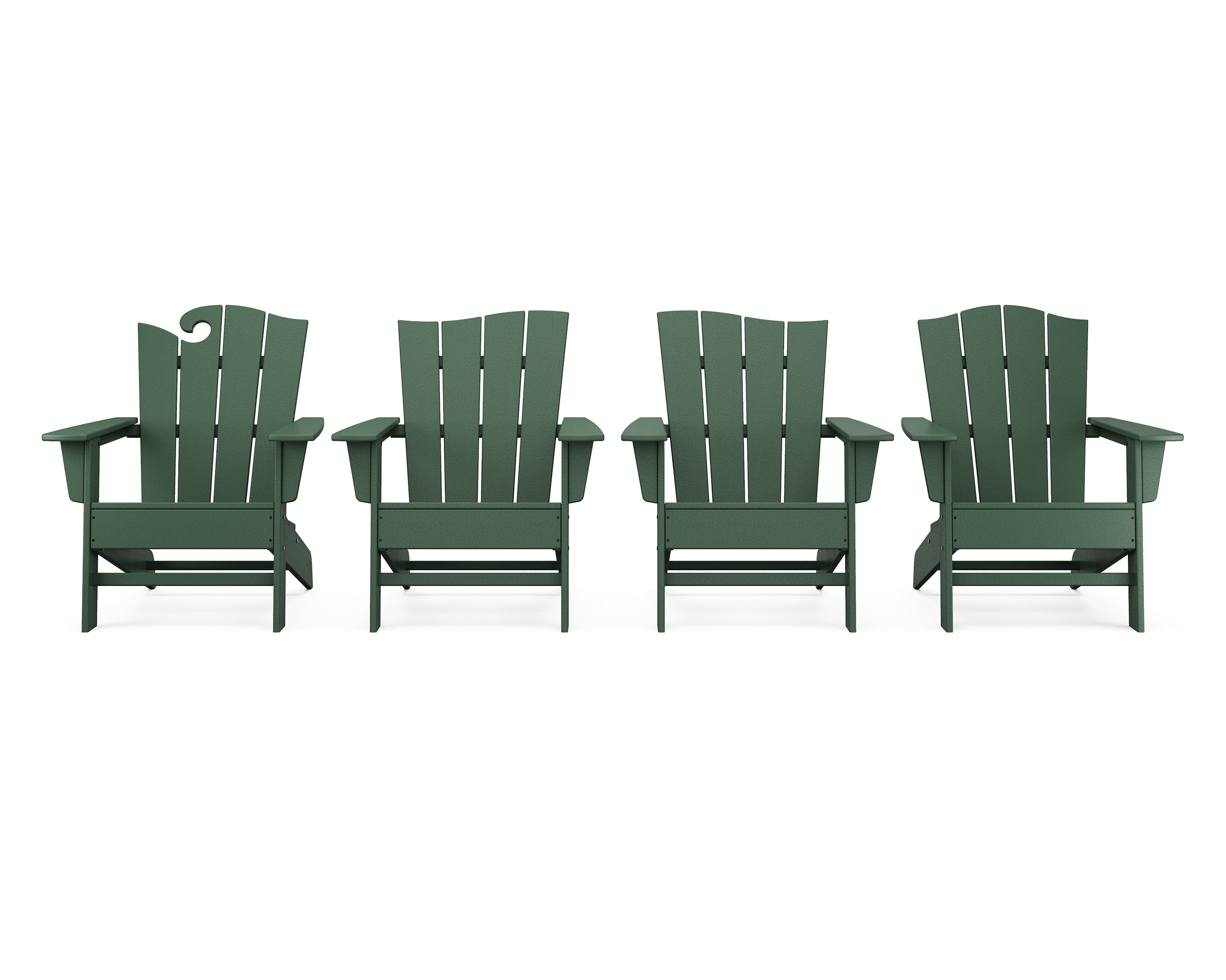 Wave 4-Piece Adirondack Chair Set 2