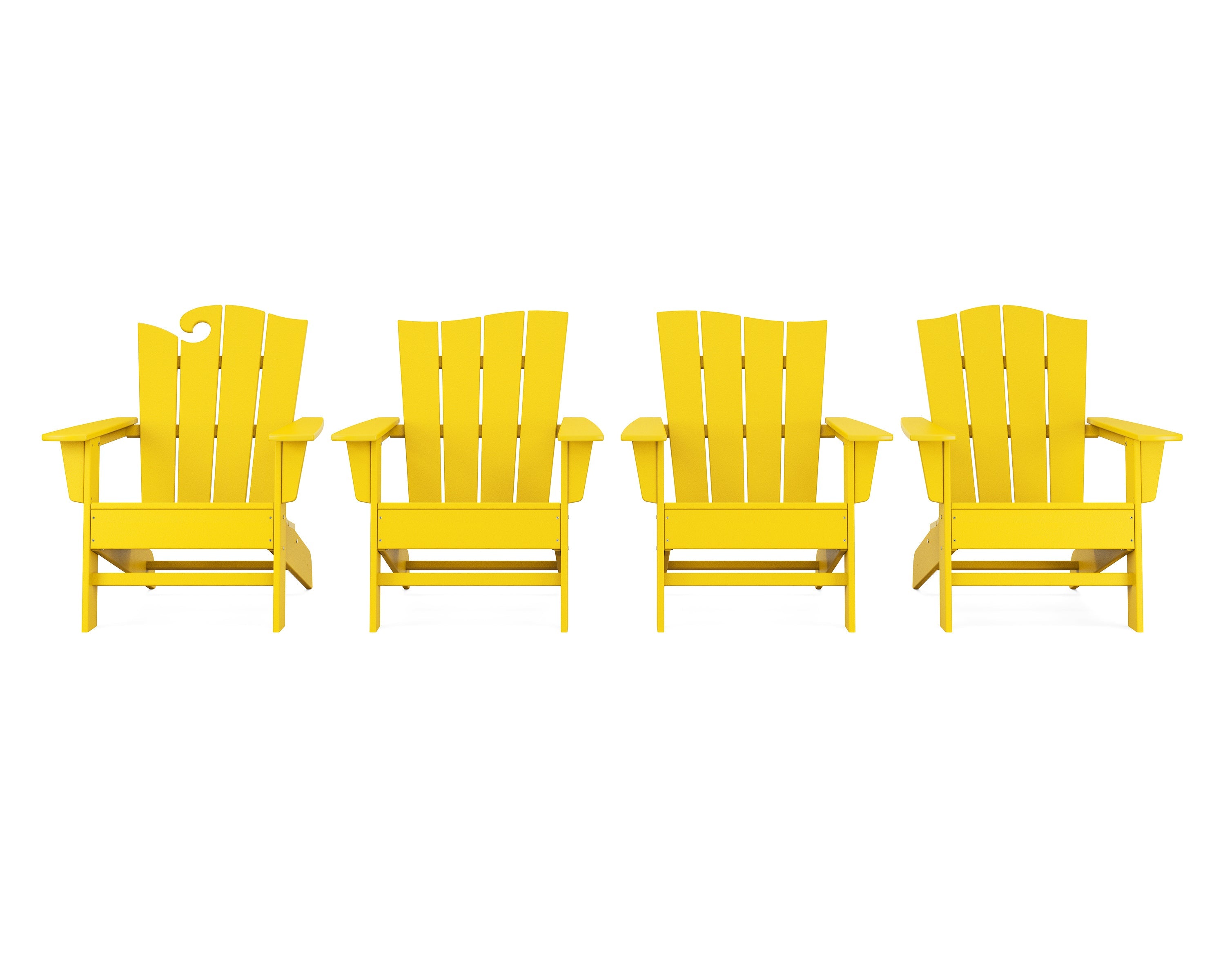 Wave 4-Piece Adirondack Chair Set 8