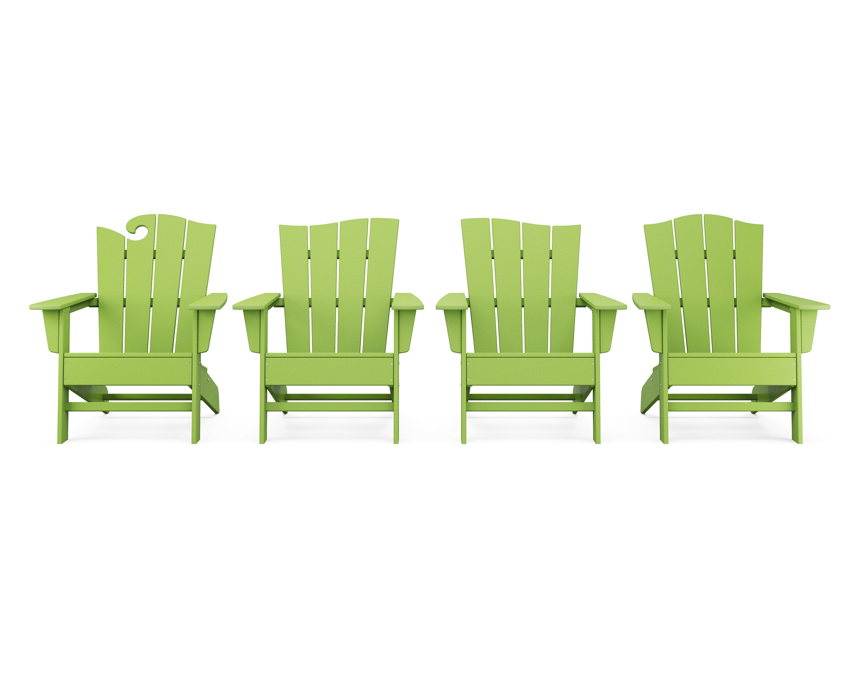 Wave 4-Piece Adirondack Chair Set 9