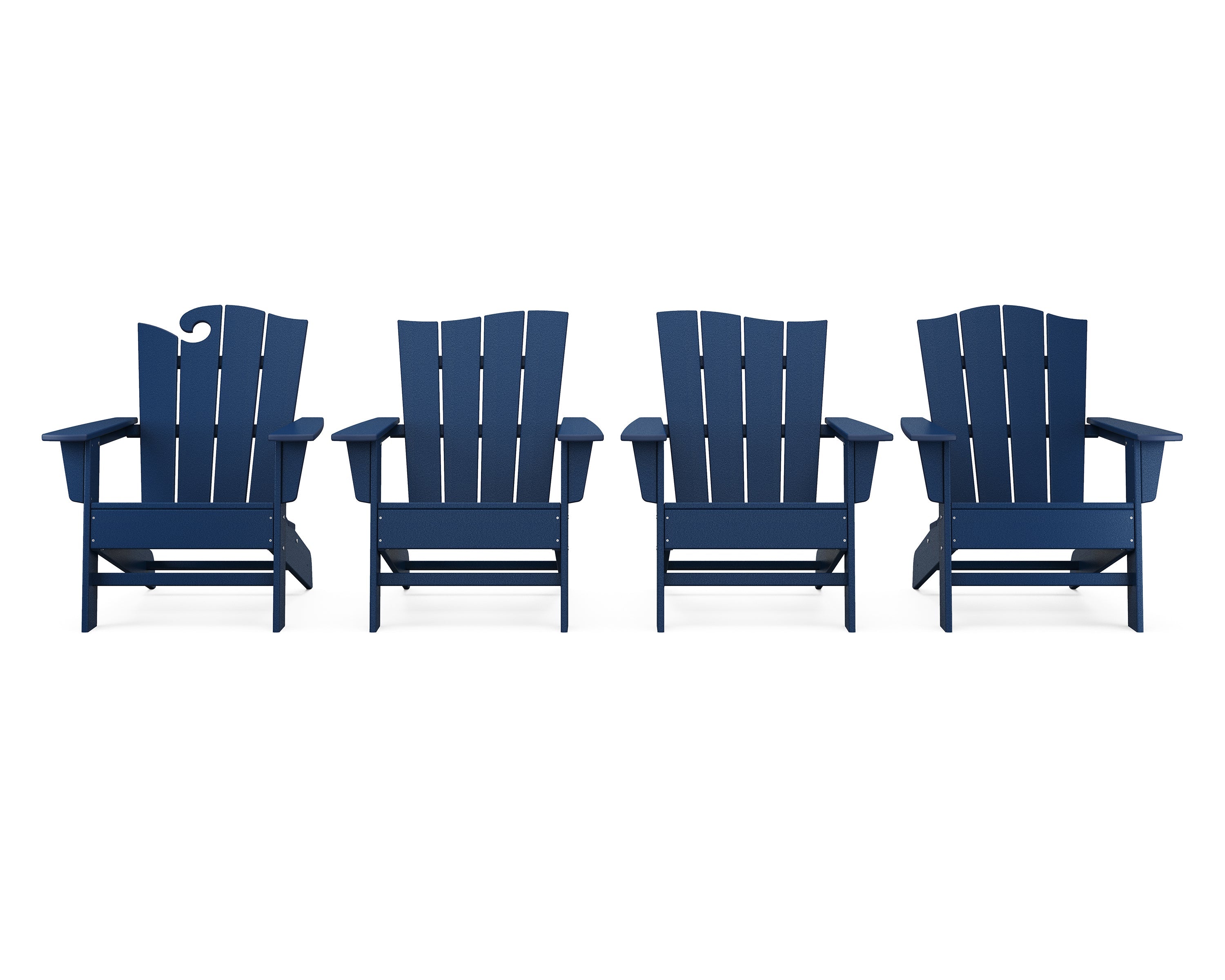 Wave 4-Piece Adirondack Chair Set 10