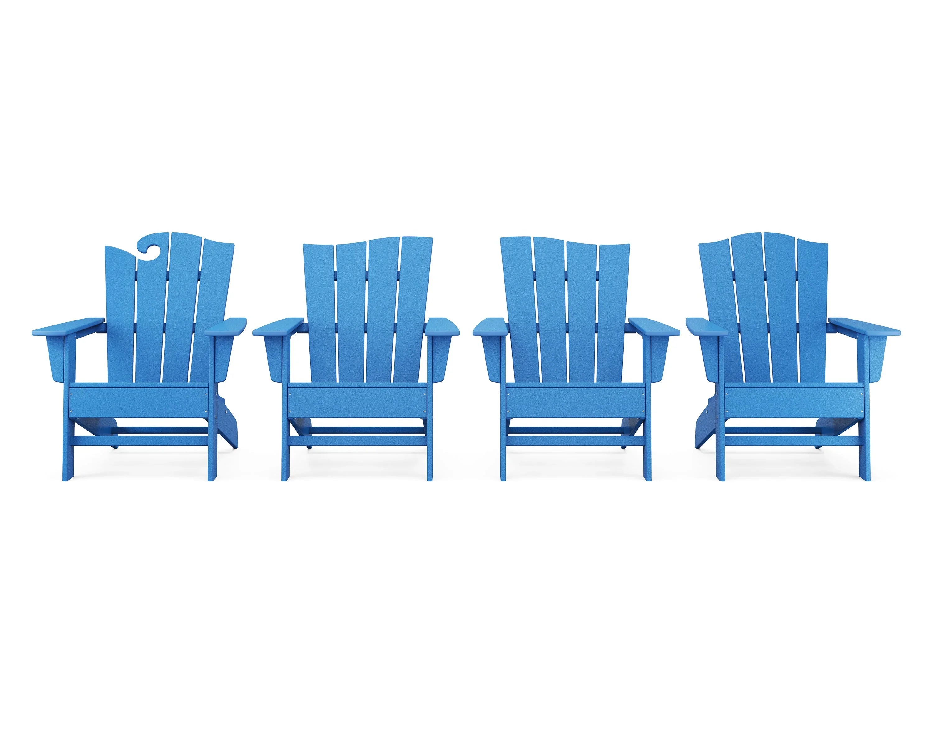 Wave 4-Piece Adirondack Chair Set 11