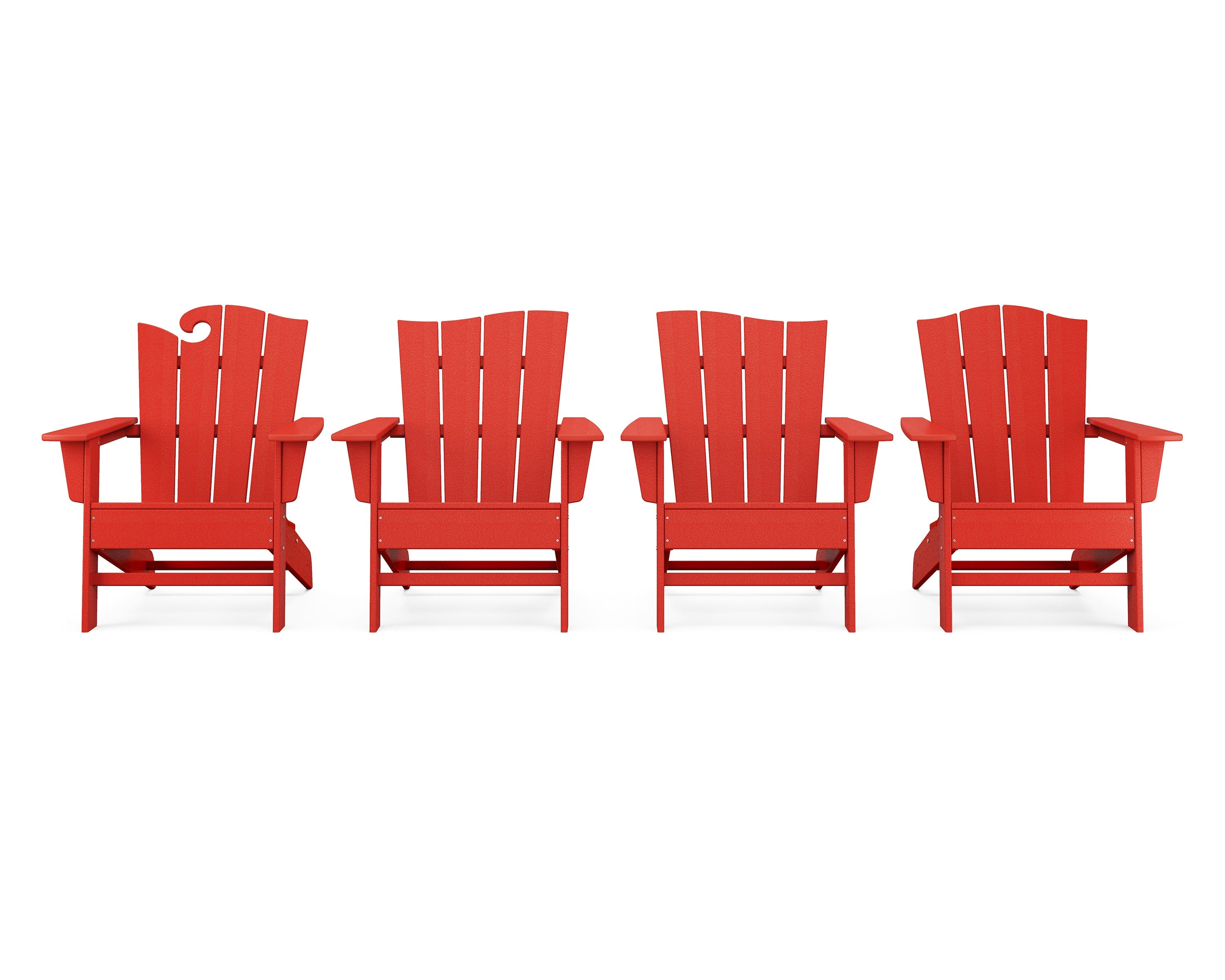 Wave 4-Piece Adirondack Chair Set 12