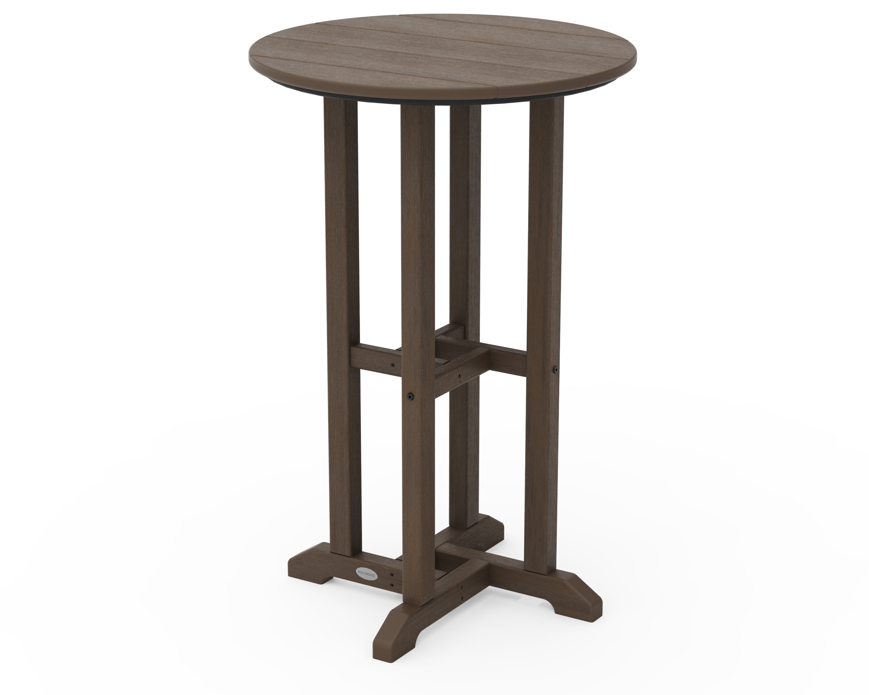 POLYWOOD Farmhouse 24" Round Counter Bistro Table - Kona