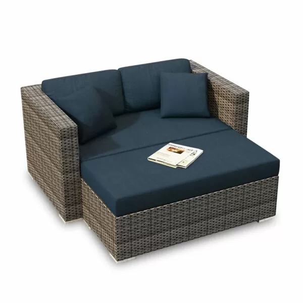 Not quite a loveseat, not quite a daybed, but actually a bit of both - The District Day Lounger by Harmonia Living is a customizable modular lounge to suit your needs.