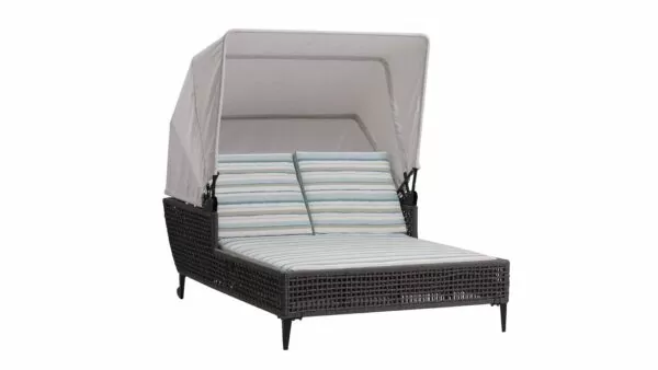 The Genval daybed with folding canopy by Ratana - a lovely, cozy lounge for your pool deck