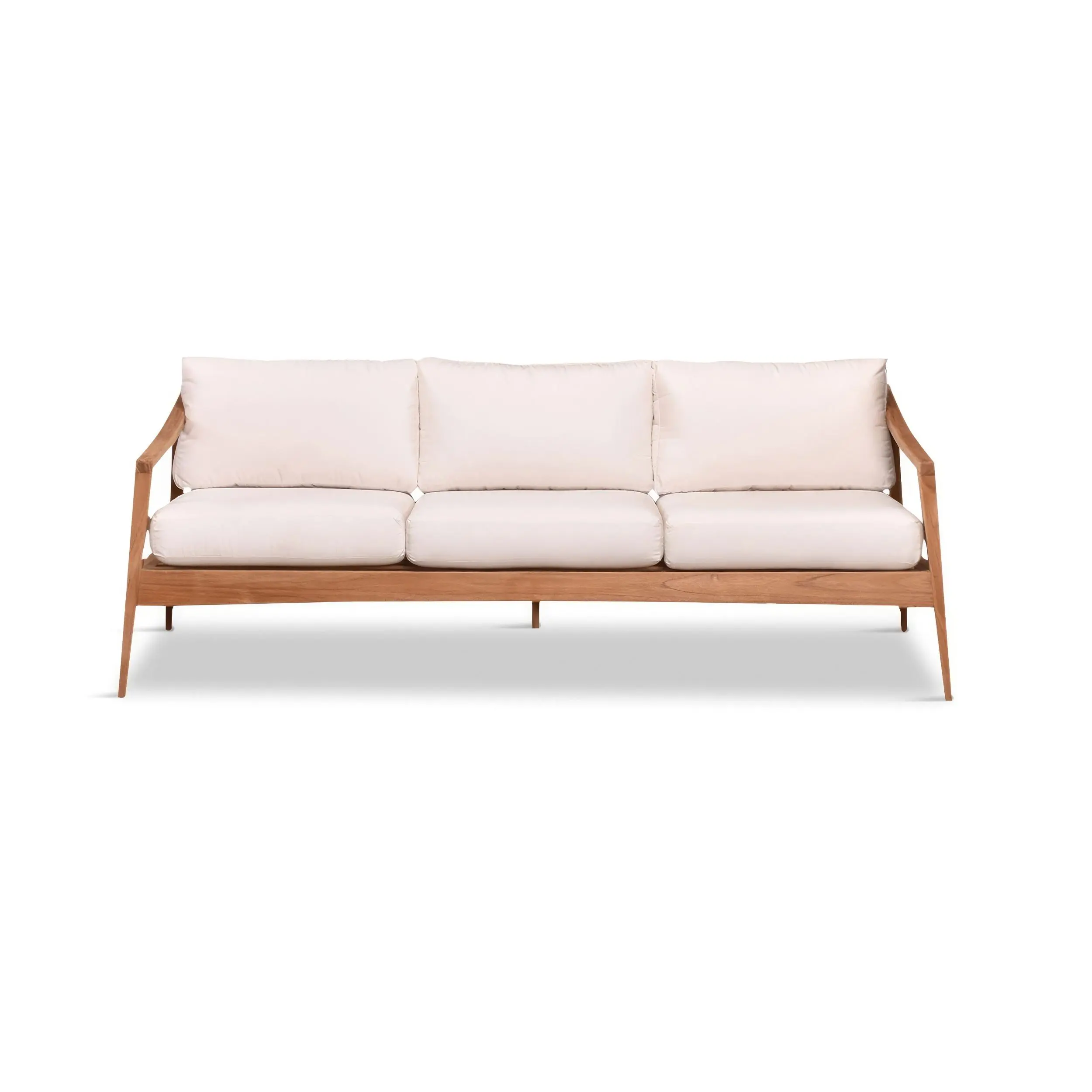 The Tango teak sofa by Harmonia Living is one of our favorite teak furnishings
