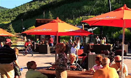 Silverstar Park resort and ski slopes, Patio Productions provided sofas and tables.