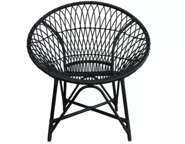 mandala lounge club chair cosmos black synthetic wicker patio outdoor furniture exotic colorful