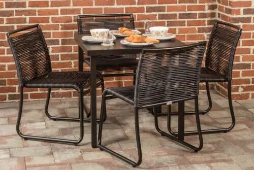 HDPE recycled plastic dining set - the Monaco 5 piece set by Ebel
