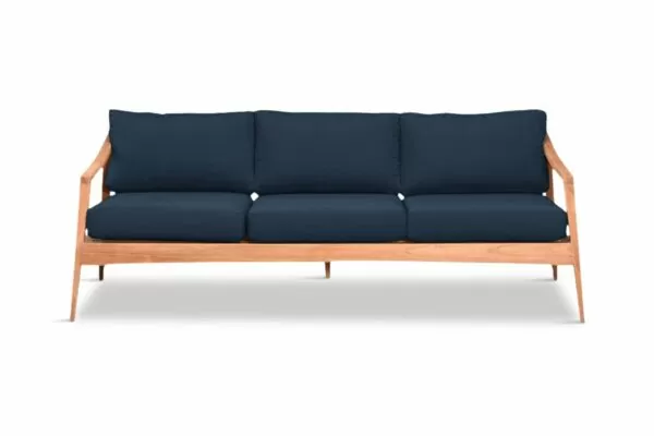 The Tango teak sofa by Harmonia Living blends natural hues and tones with stunning color