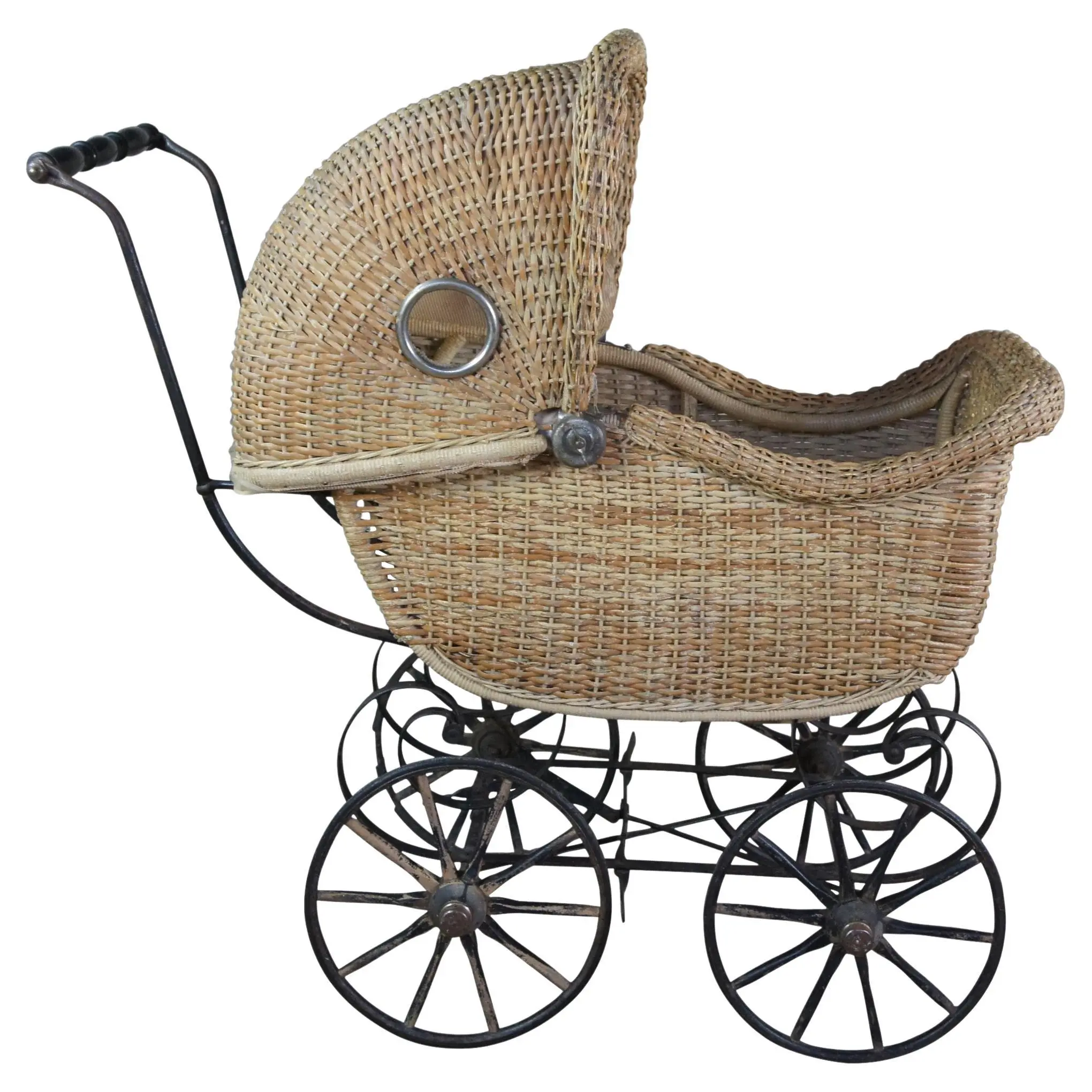 Victorian Wicker Baby Carriage