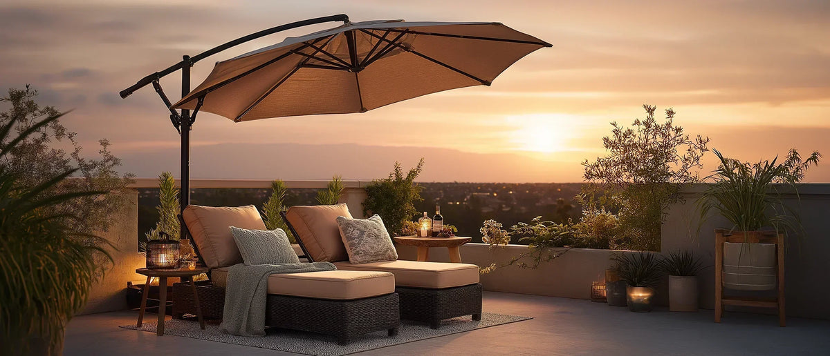 high wind offset patio umbrella PURPLE LEAF 10' X 12' Outdoor Rectangle Umbrella Large Cantilever Umbrella Windproof Heavy Duty Sun for Garden Deck Pool Patio, Terra : Patio, Lawn & Garden Keep your patio furniture cool in the summertime with this square cantilever umbrella from VredHom PURPLE LEAF 8 ft. Square