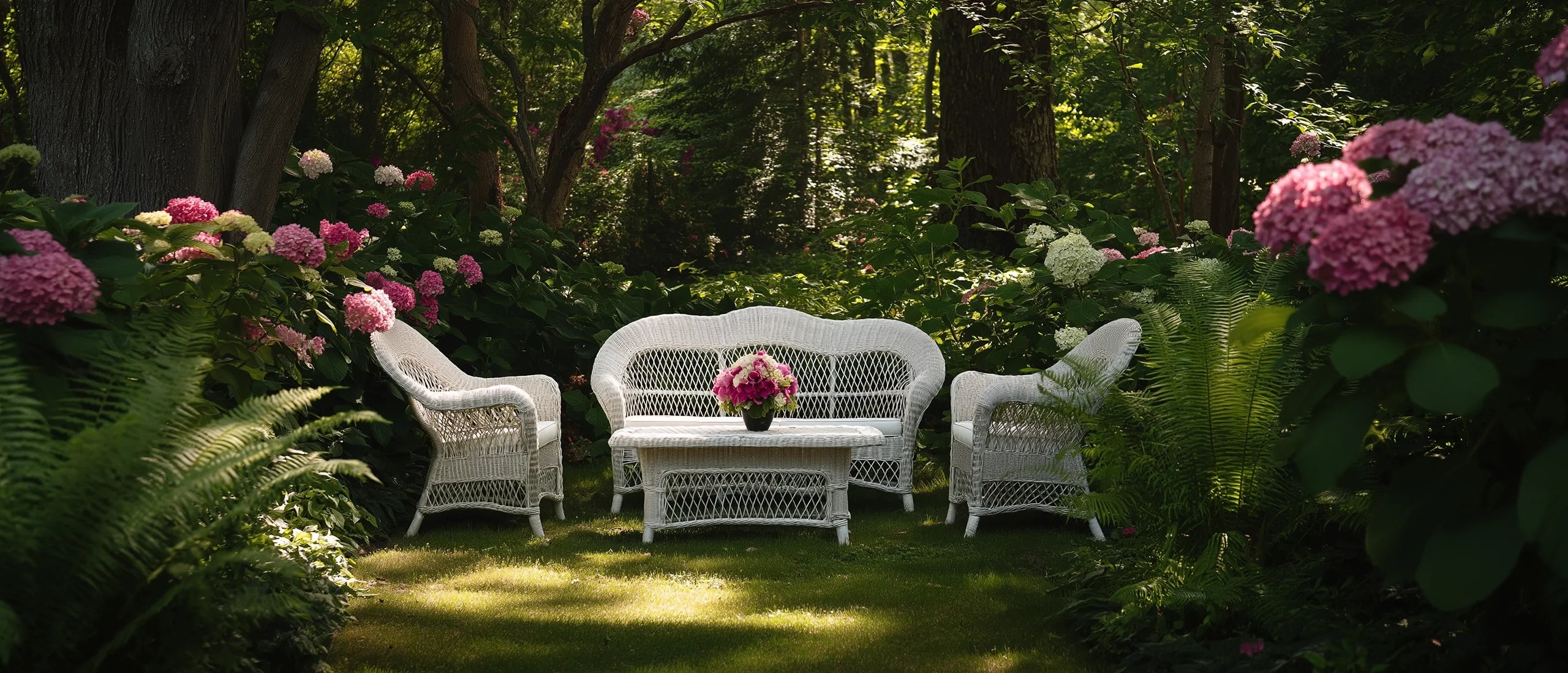 White Outdoor Wicker Furniture - Many Sets to Choose From!