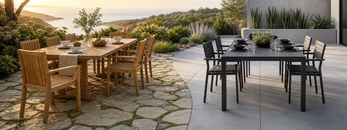 Teak vs. Cast Aluminum Outdoor Dining Furniture: Which Is Right for You?