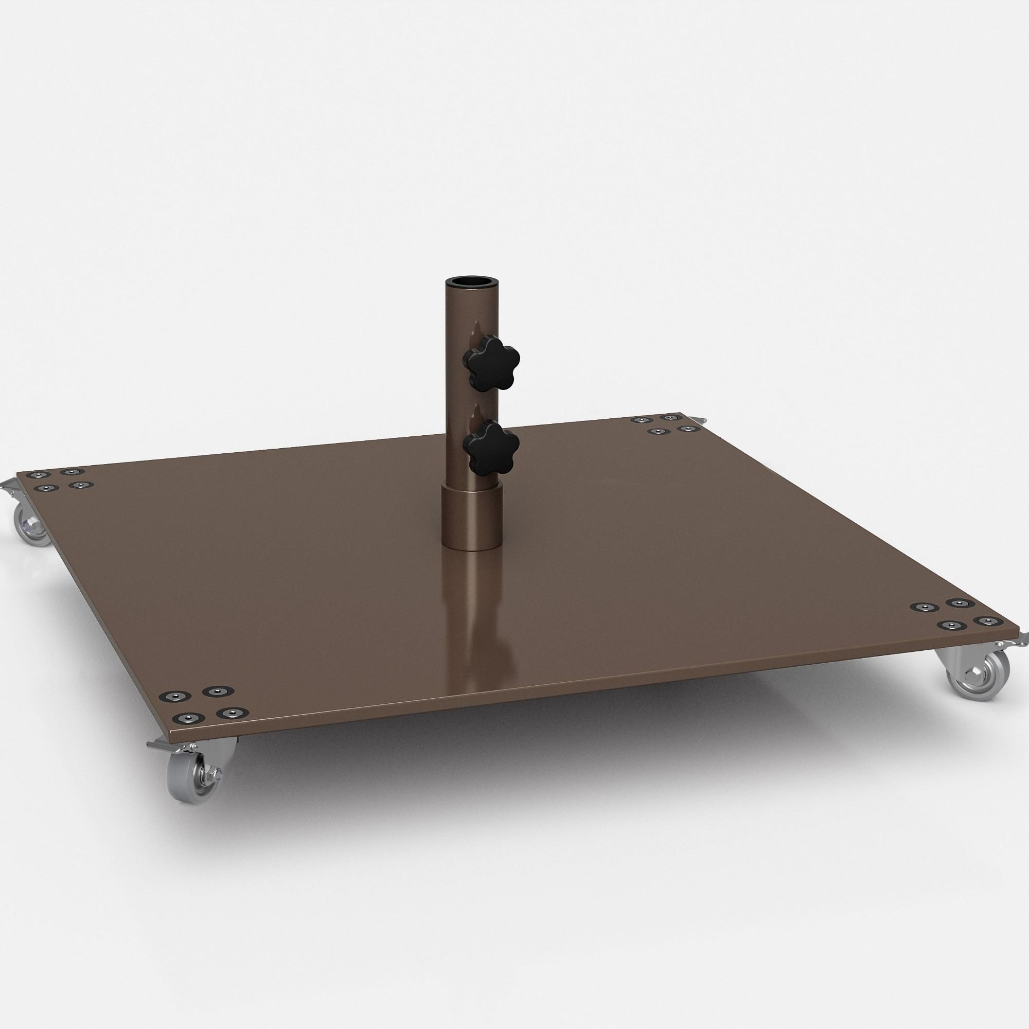 Steel Plate 100 lbs. Freestanding Umbrella Base w/ Wheels