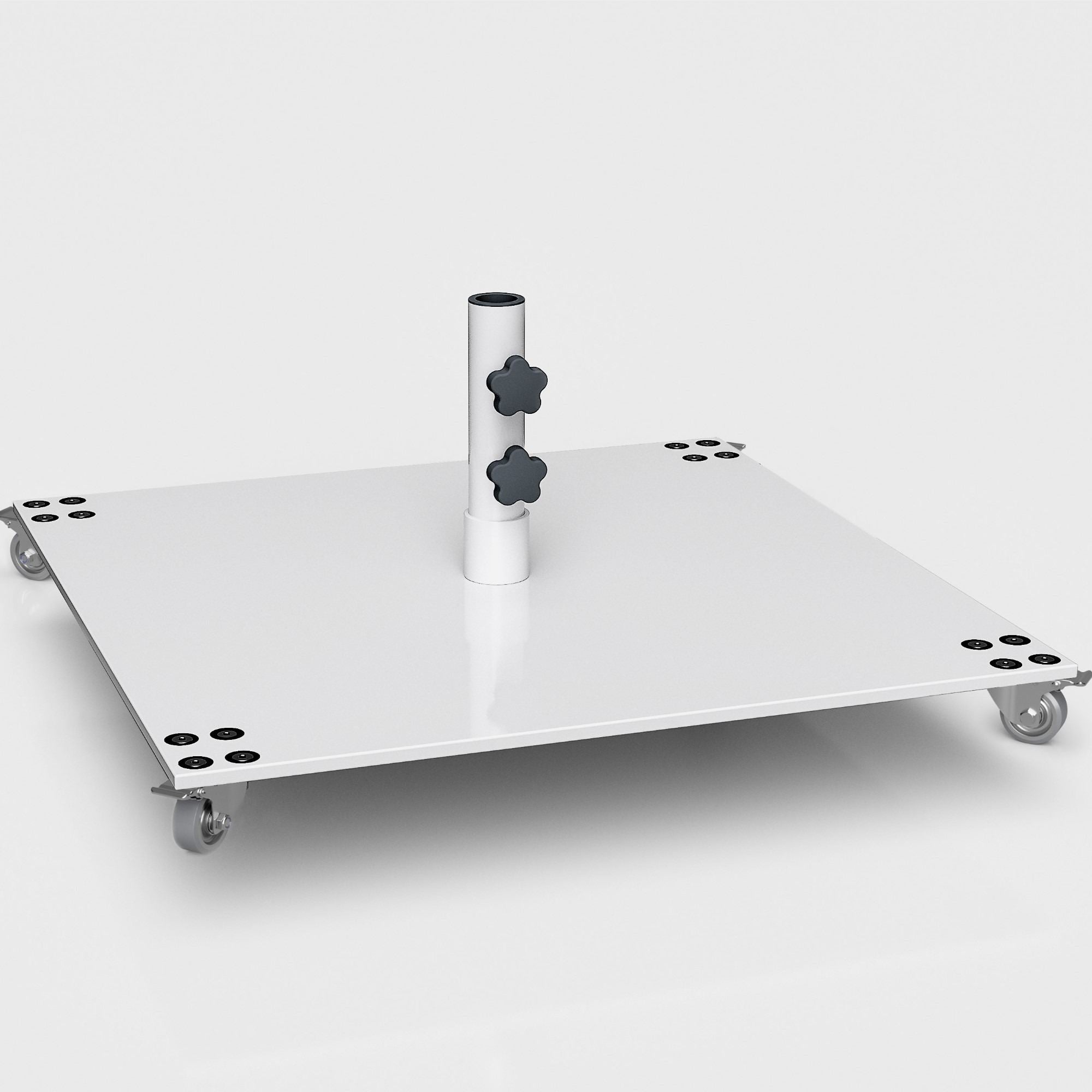 Steel Plate 100 lbs. Freestanding Umbrella Base w/ Wheels