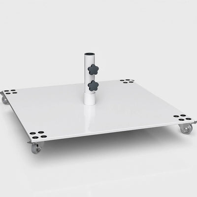 Steel Plate 100 lbs. Freestanding Umbrella Base w/ Wheels