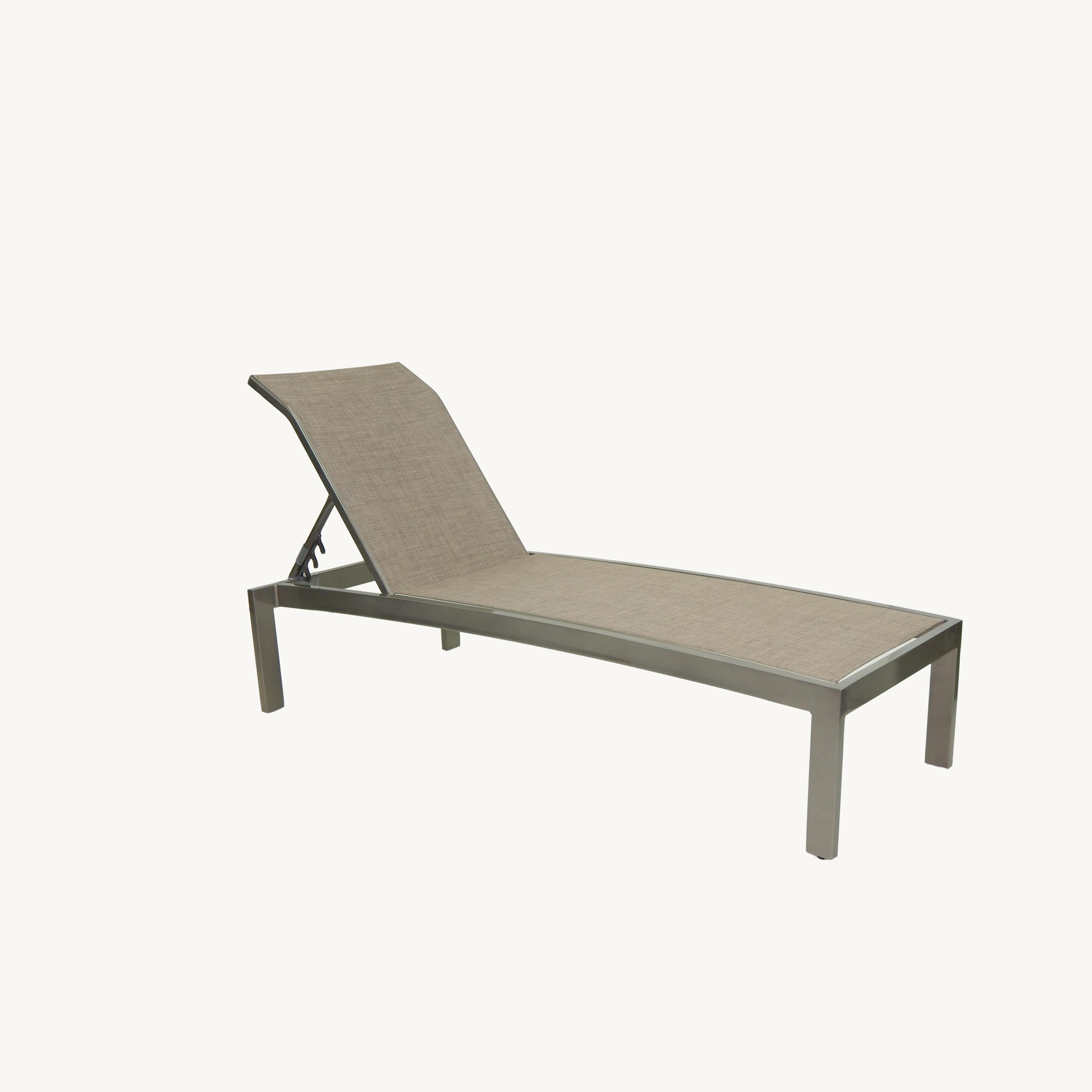 Orion Adjustable Padded Sling Chaise Lounge 1072P by Castelle